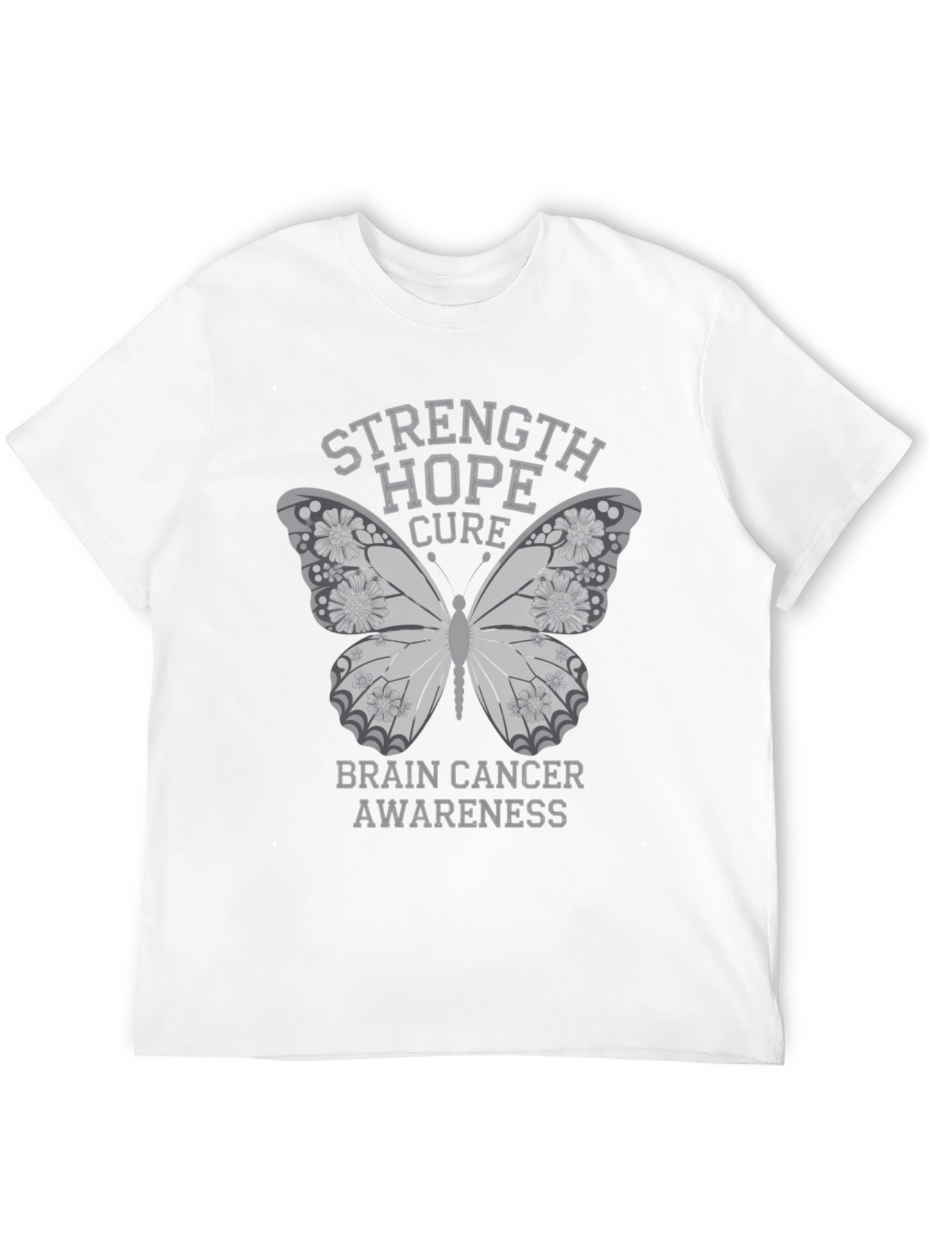 Brain Cancer Awareness Butterfly T-Shirt