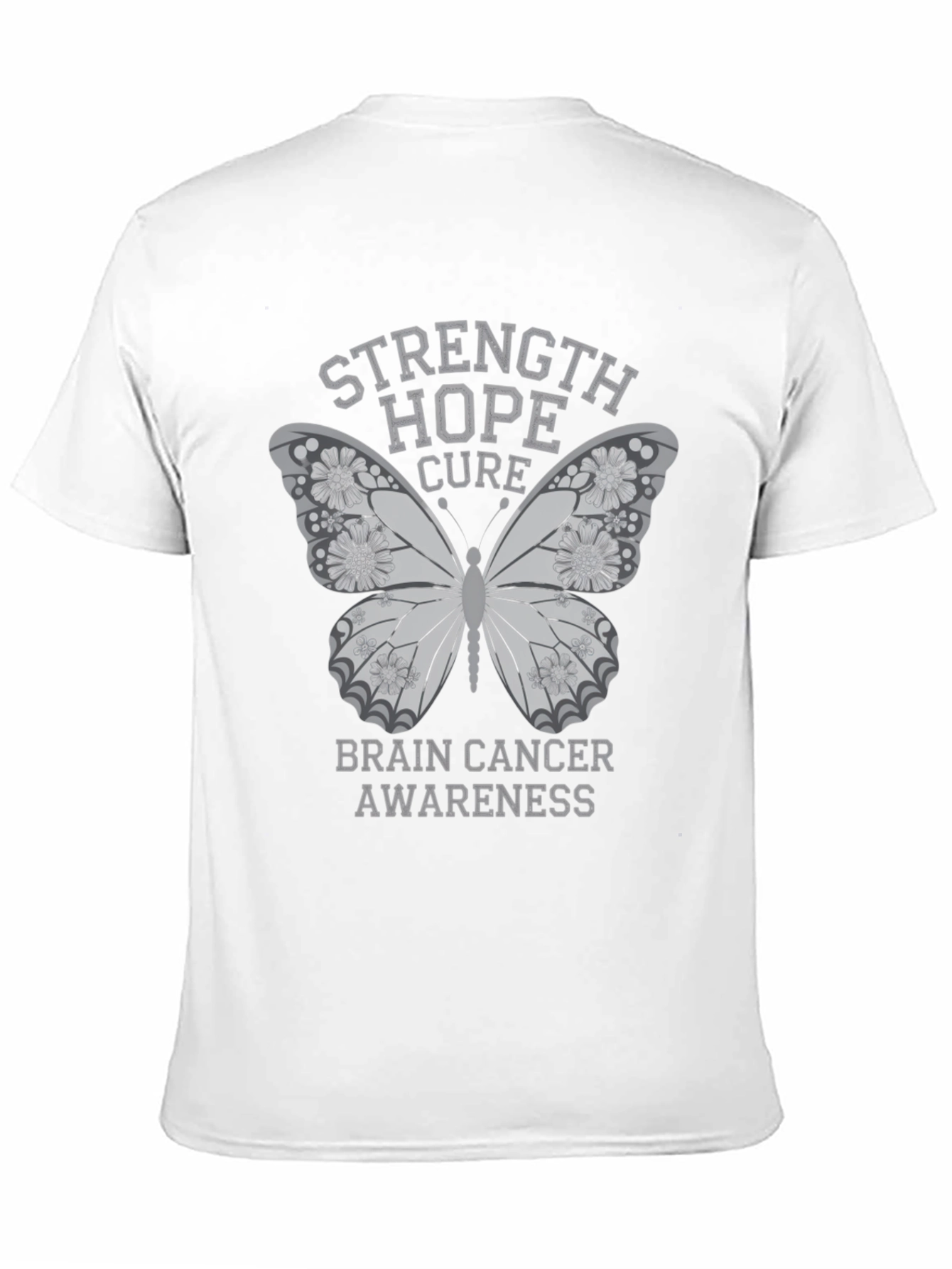 Brain Cancer Awareness Butterfly T-Shirt