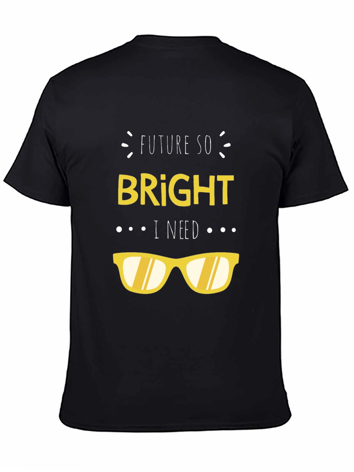 Future So Bright T-Shirt - Black Cotton Graphic Tee