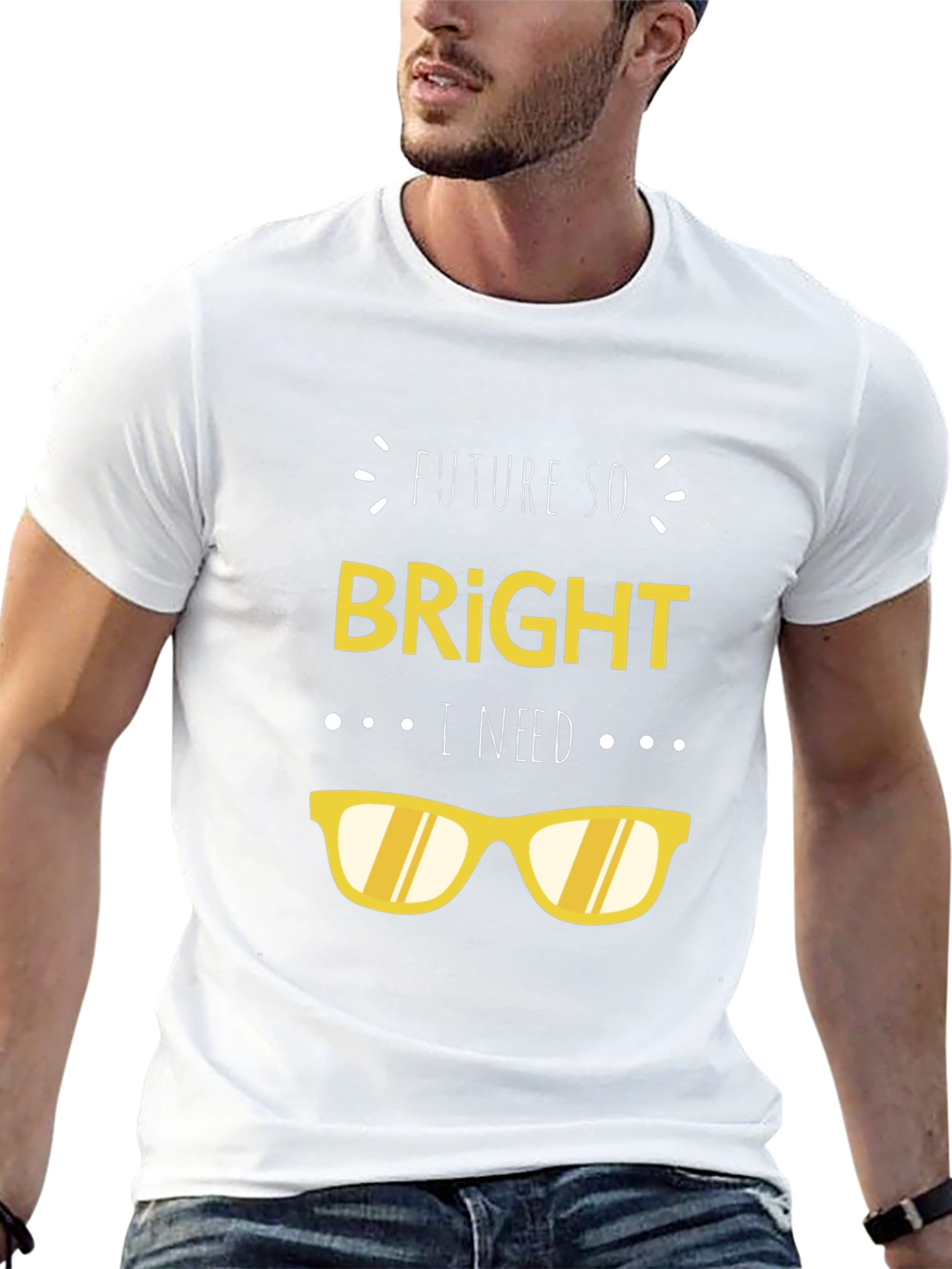 Future So Bright T-Shirt - Black Cotton Graphic Tee
