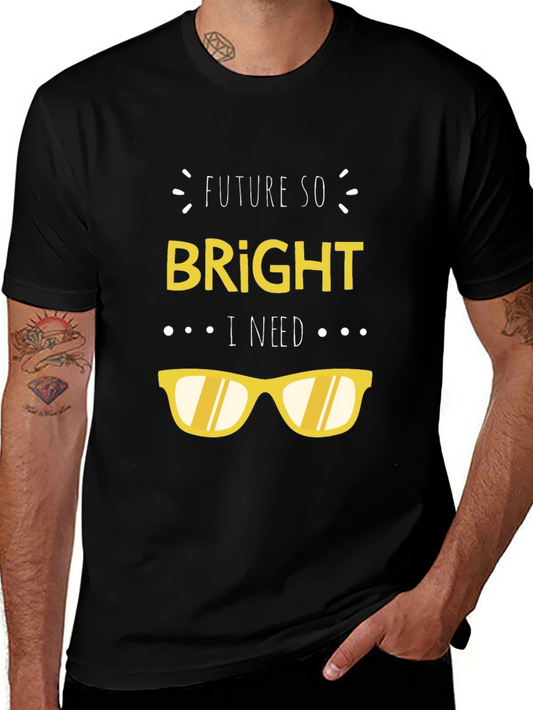 Future So Bright T-Shirt - Black Cotton Graphic Tee