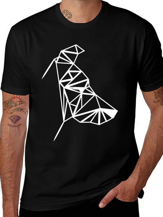 Geometric Bird Tee - Modern Minimalist Design