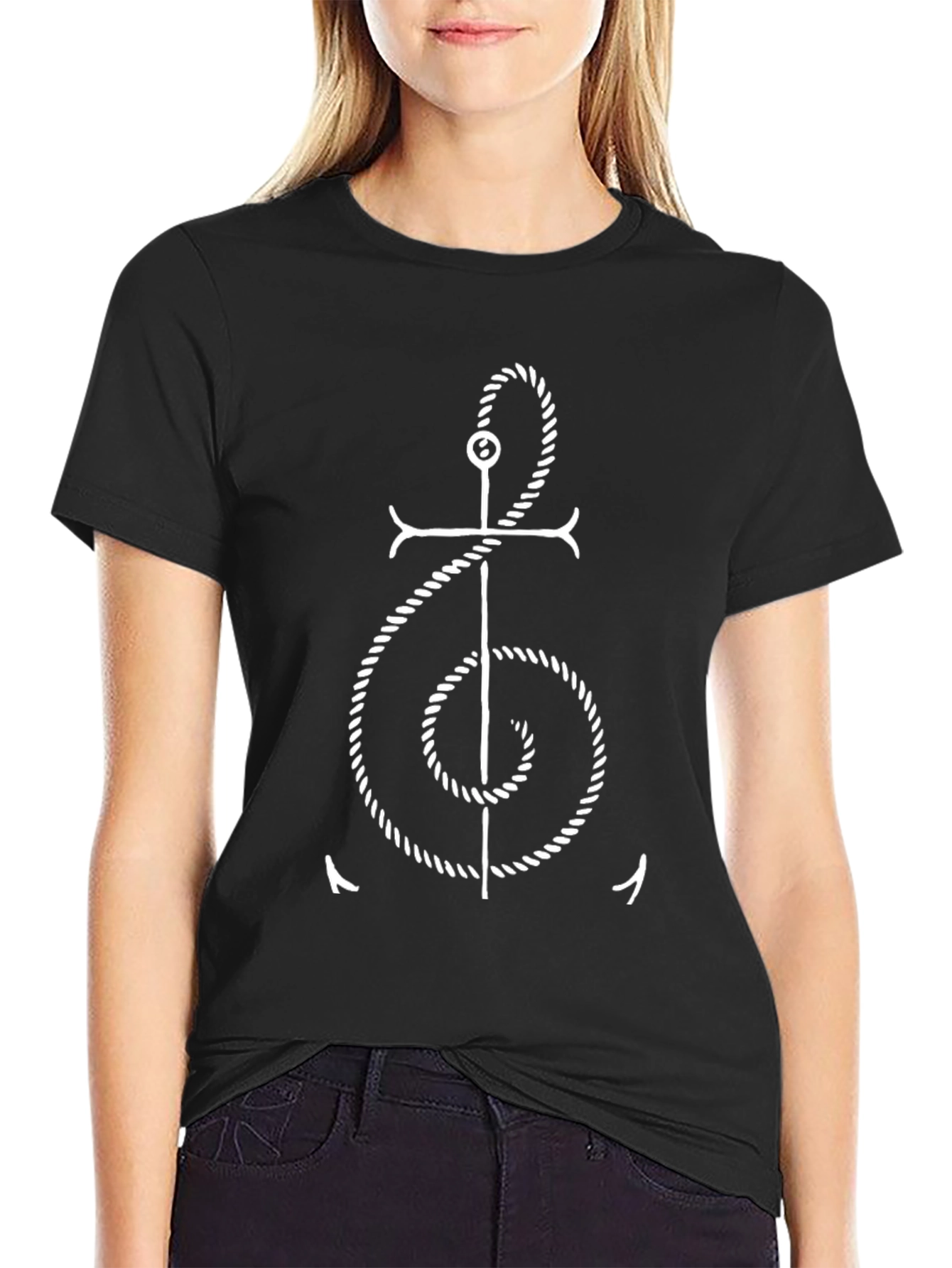 Anchor Treble Clef T-Shirt - Nautical Music Tee