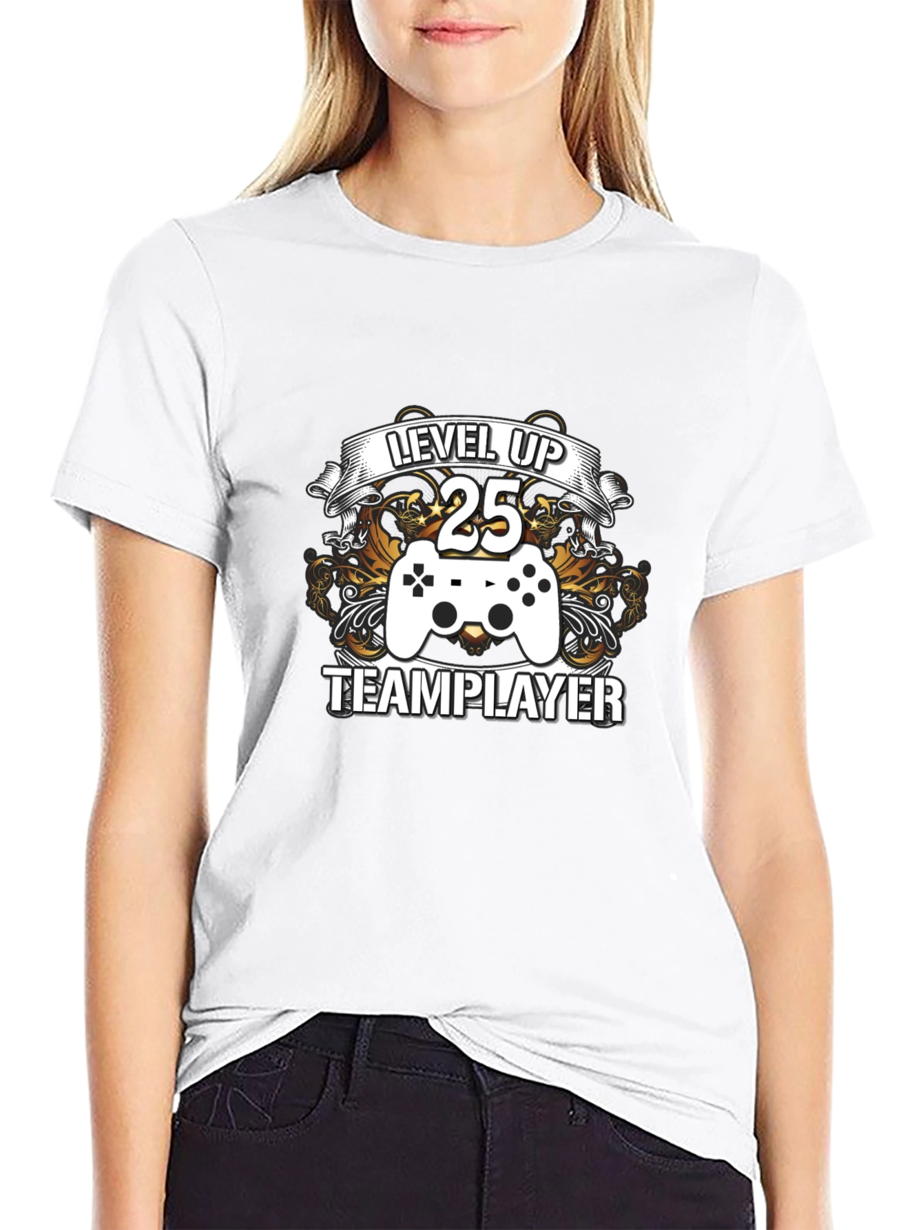 Level Up 25 Team Player Graphic Tee