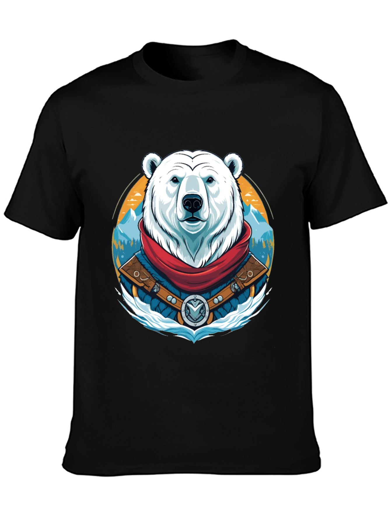 Polar Bear T-Shirt Graphic Tee Crew Neck