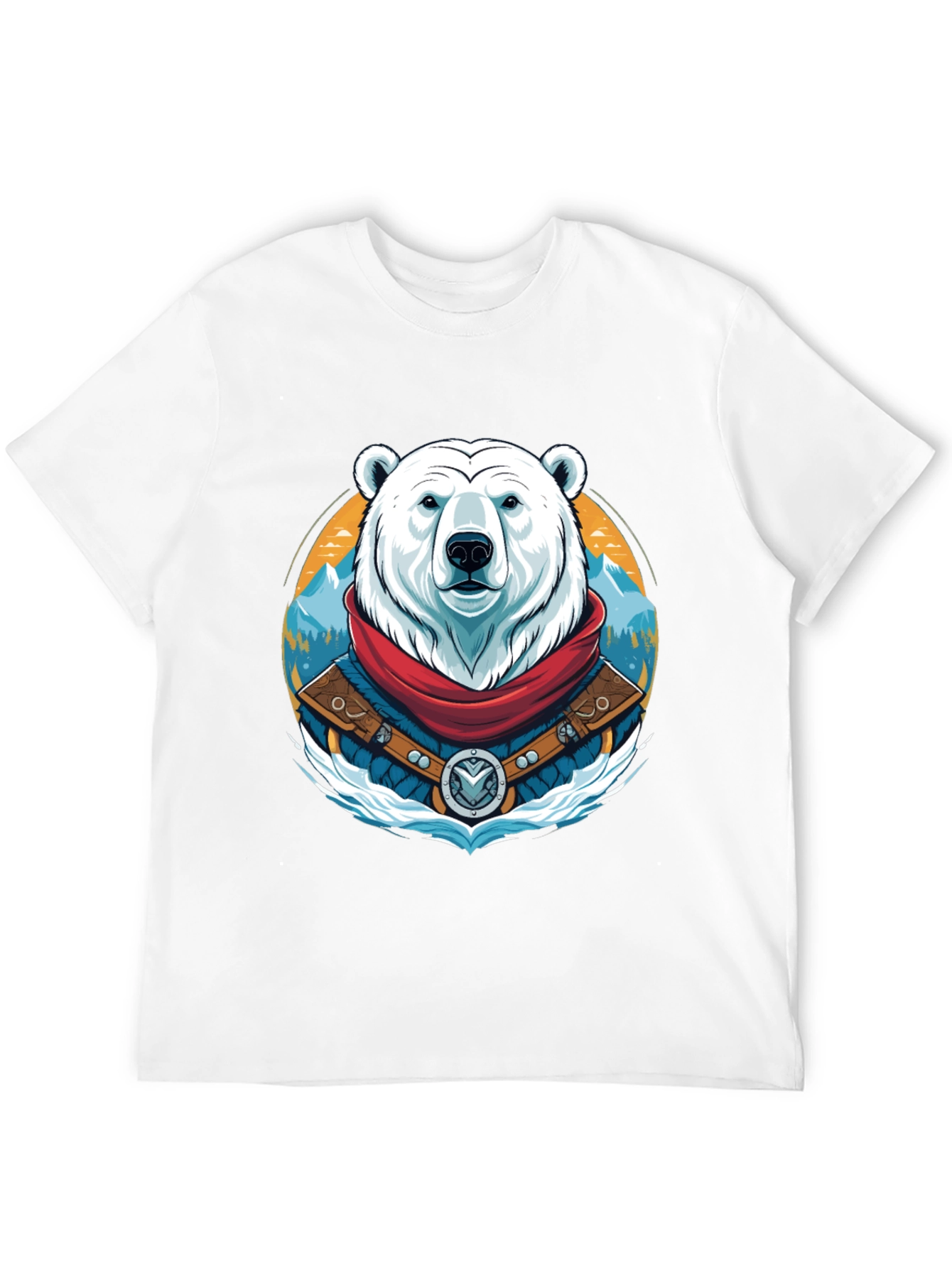 Polar Bear T-Shirt Graphic Tee Crew Neck
