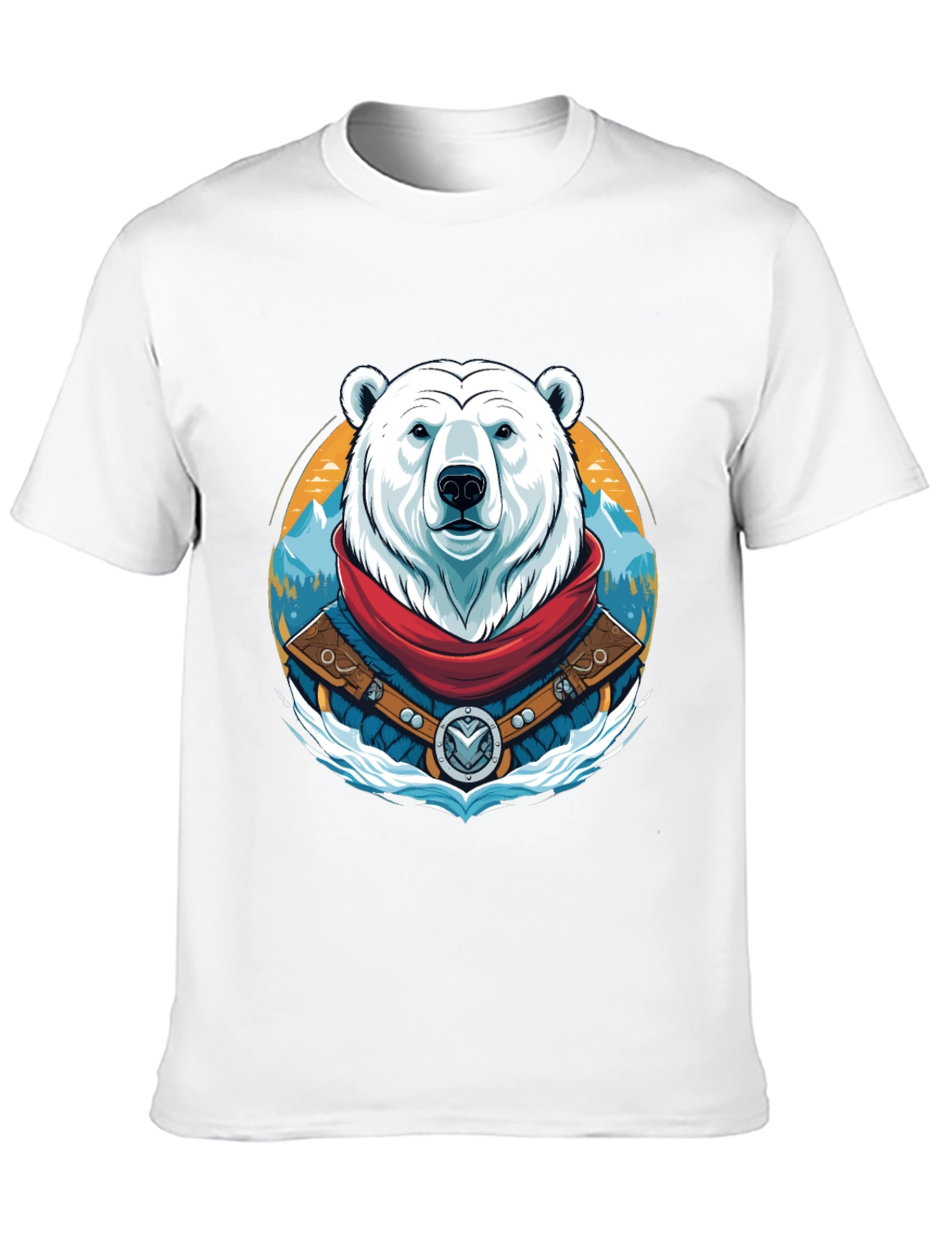 Polar Bear T-Shirt Graphic Tee Crew Neck