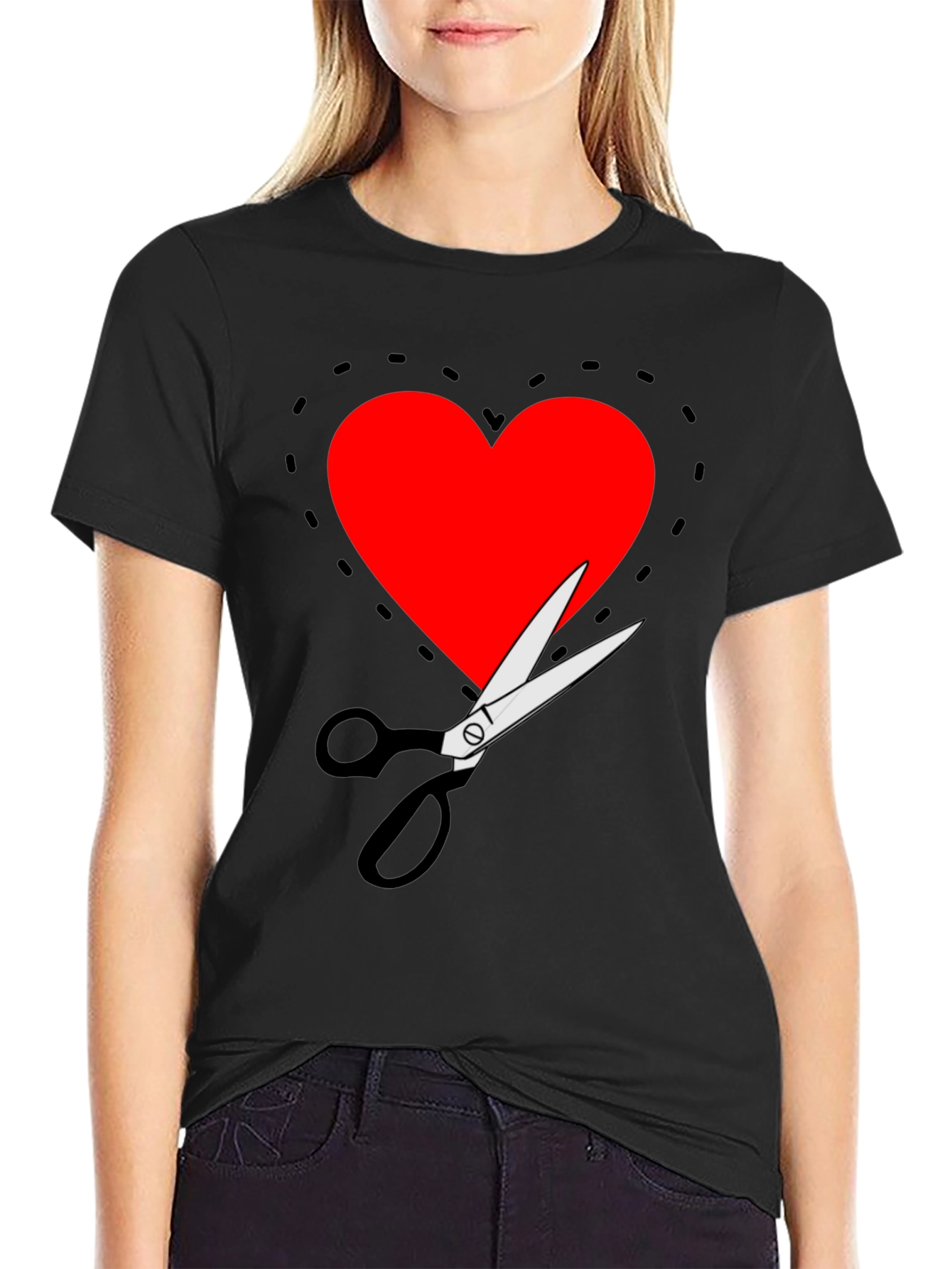 Cut Out Heart Graphic Tee