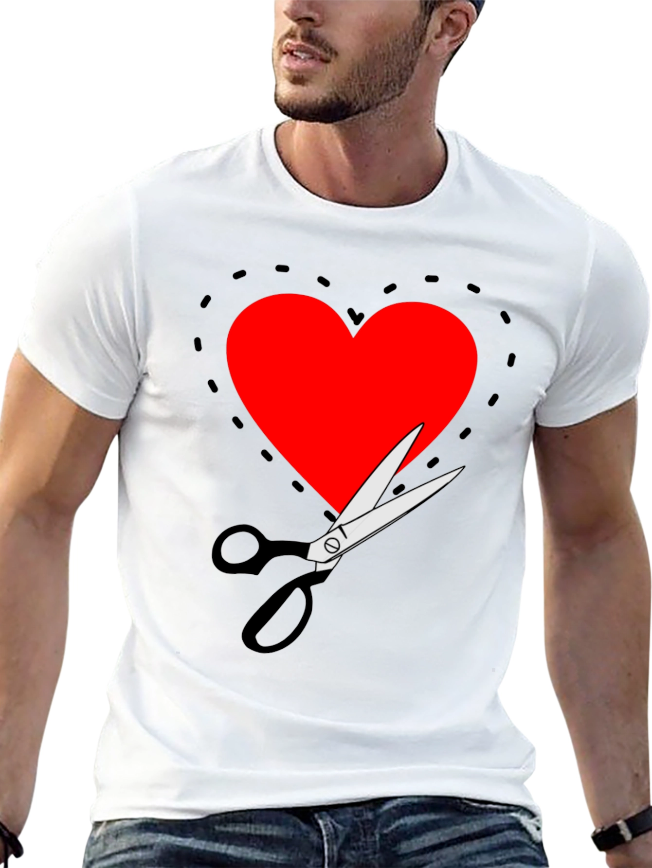 Cut Out Heart Graphic Tee