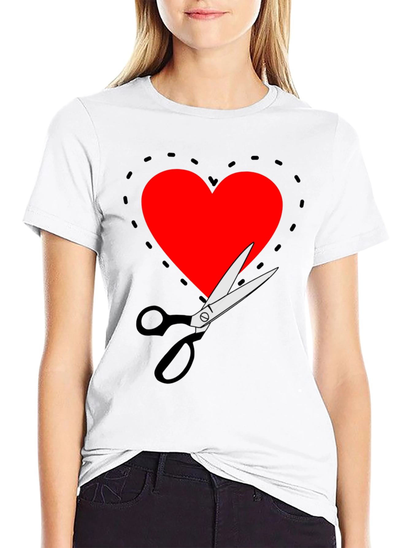 Cut Out Heart Graphic Tee