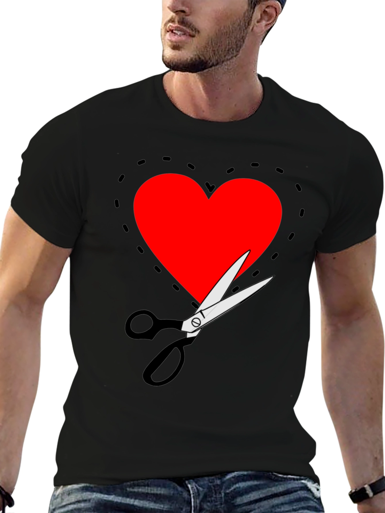 Cut Out Heart Graphic Tee