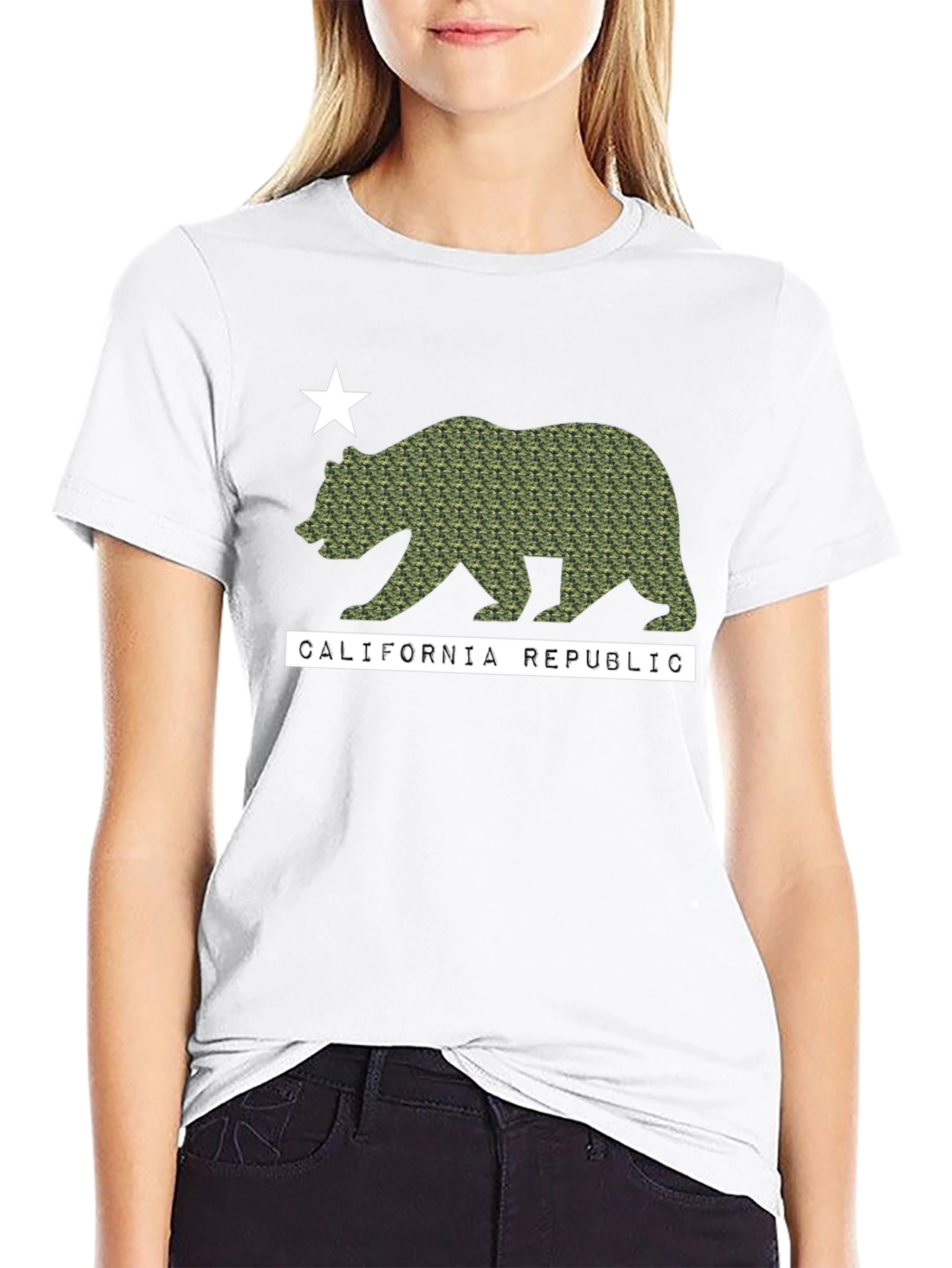 California Republic Camo Bear T-Shirt