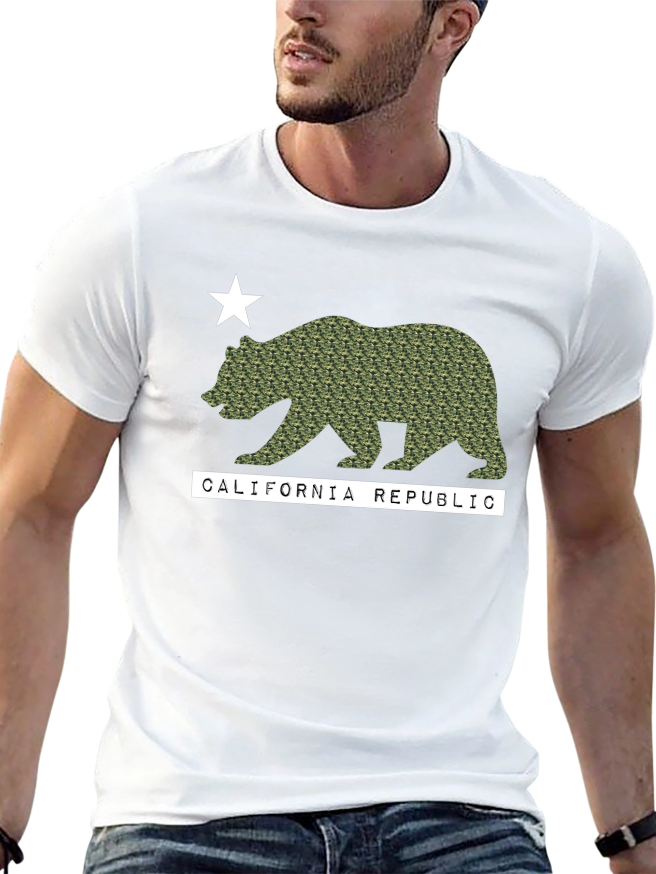 California Republic Camo Bear T-Shirt