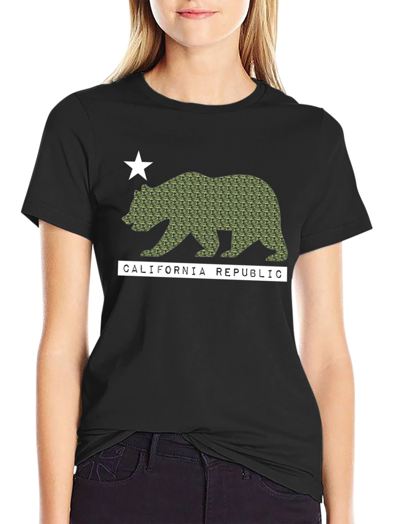 California Republic Camo Bear T-Shirt