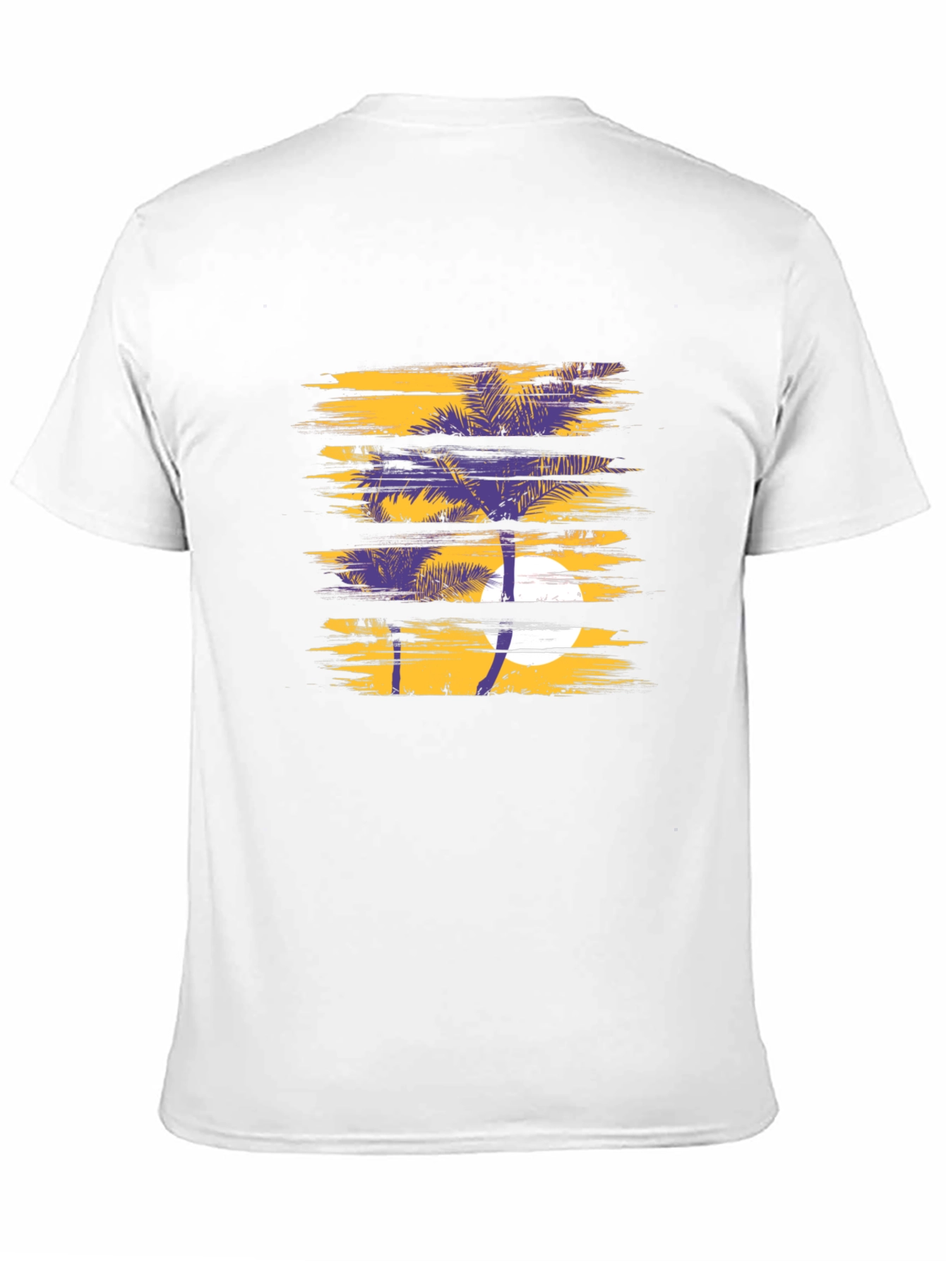 Tropical Palm Graphic T-Shirt - Stylish Black Tee