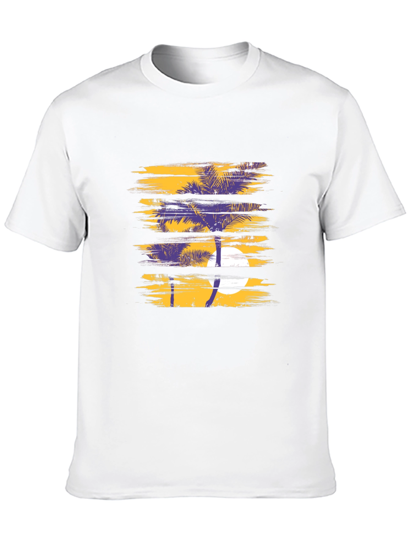 Tropical Palm Graphic T-Shirt - Stylish Black Tee