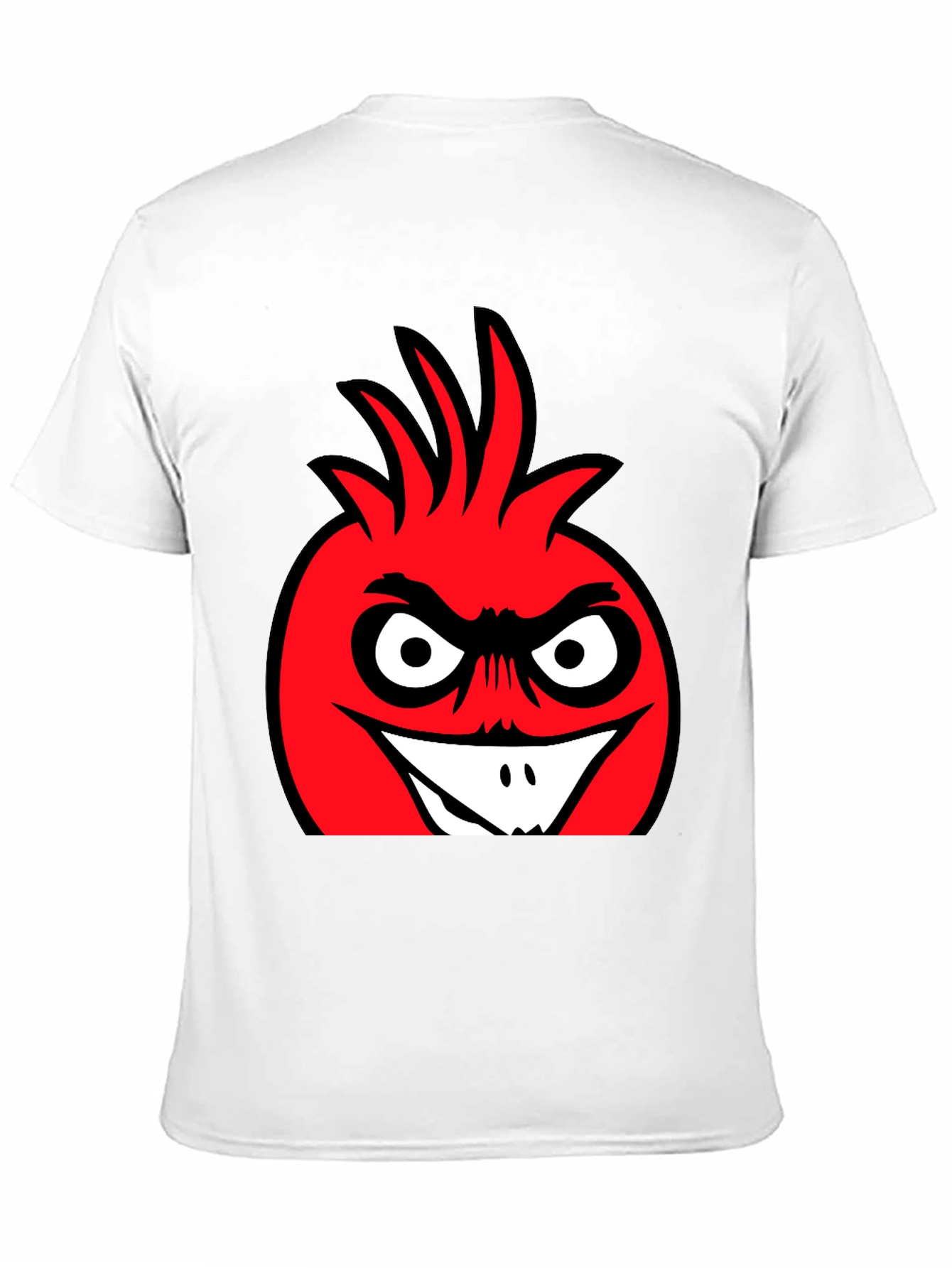 Angry Red Cartoon Character Black T-Shirt