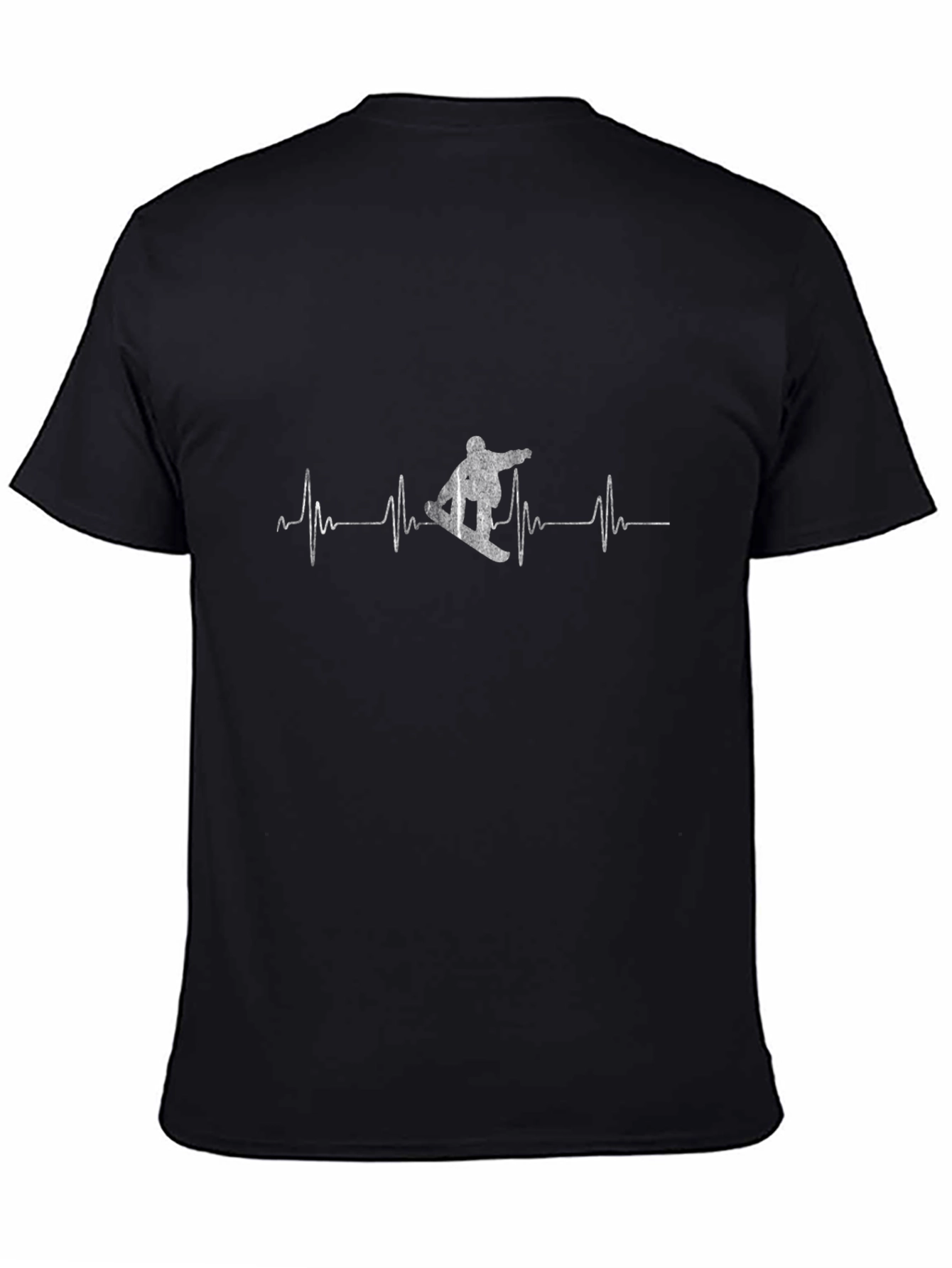 Snowboard Heartbeat T-Shirt - Black