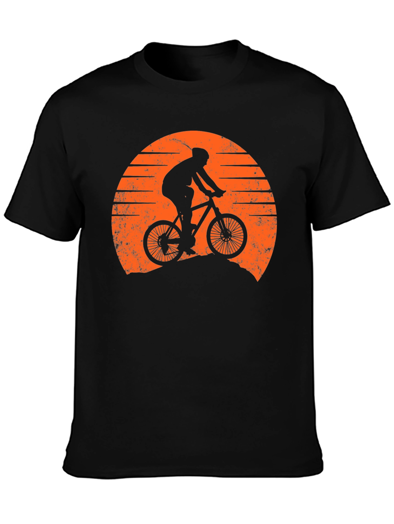 Mountain Biker Sunset Graphic Tee