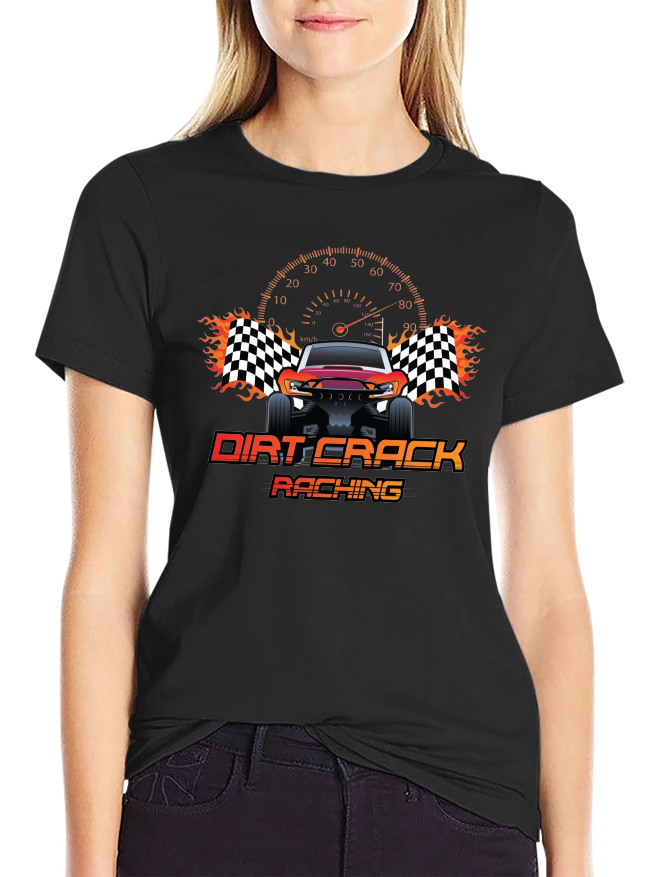 Dirt Crack Racing Graphic Tee - Car Enthusiast