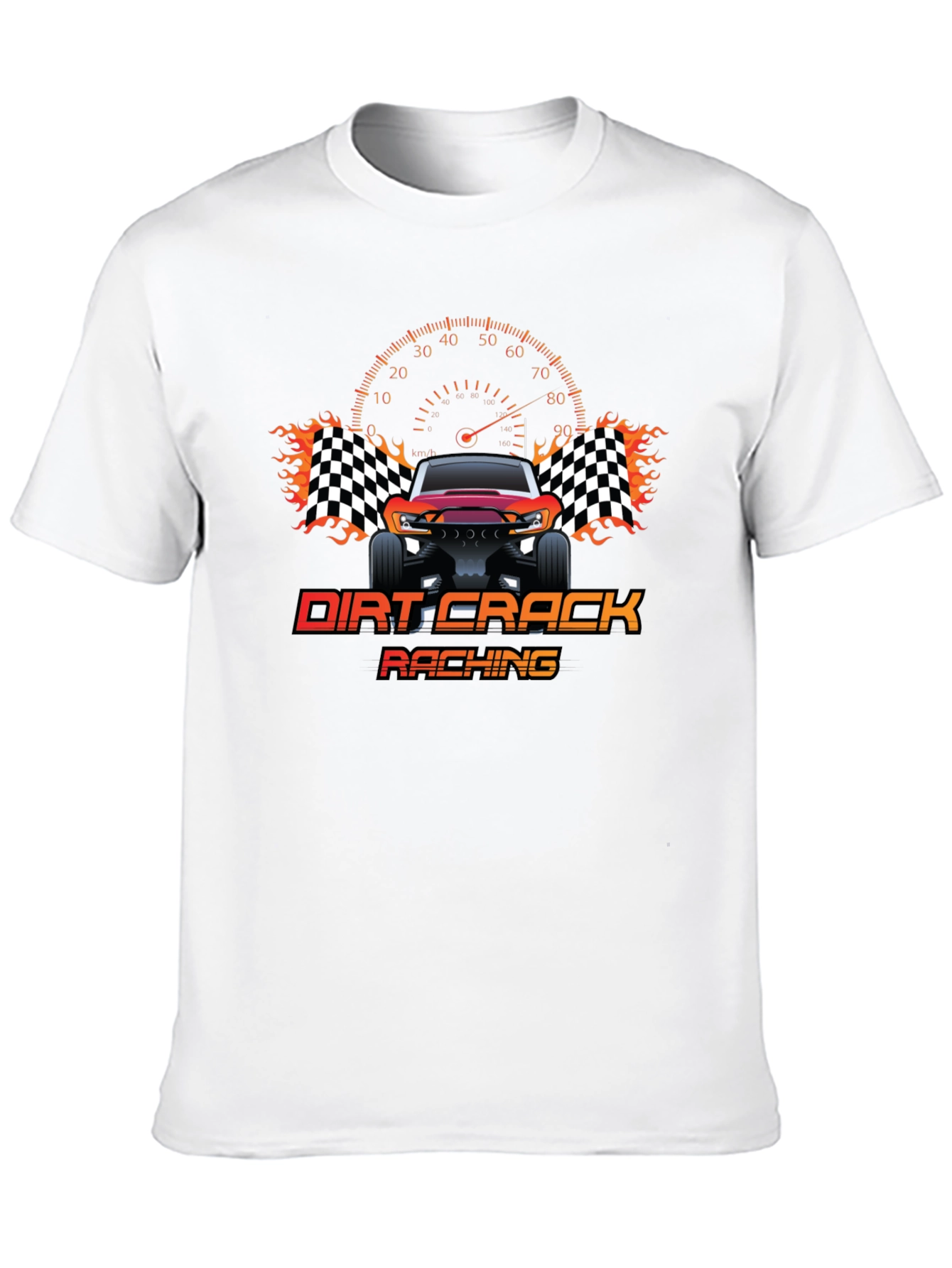 Dirt Crack Racing Graphic Tee - Car Enthusiast