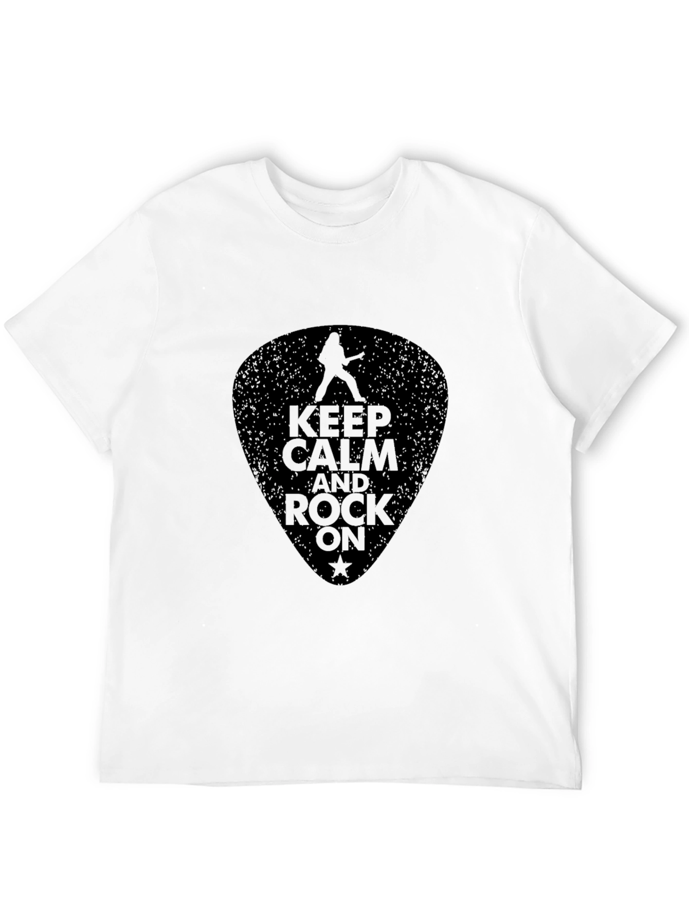 Keep Calm and Rock On Black T-Shirt