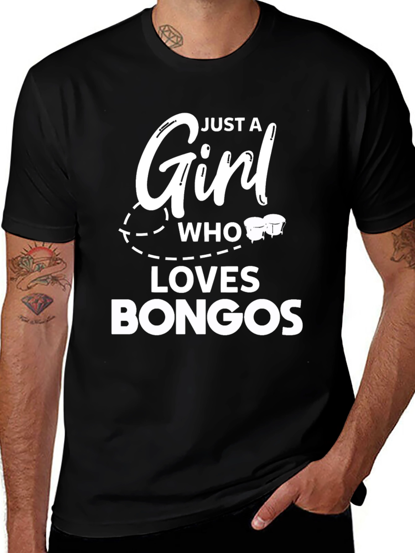 Just A Girl Who Loves Bongos T-Shirt