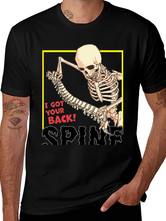 I Got Your Back Spine T-Shirt - Skeleton Graphic Tee