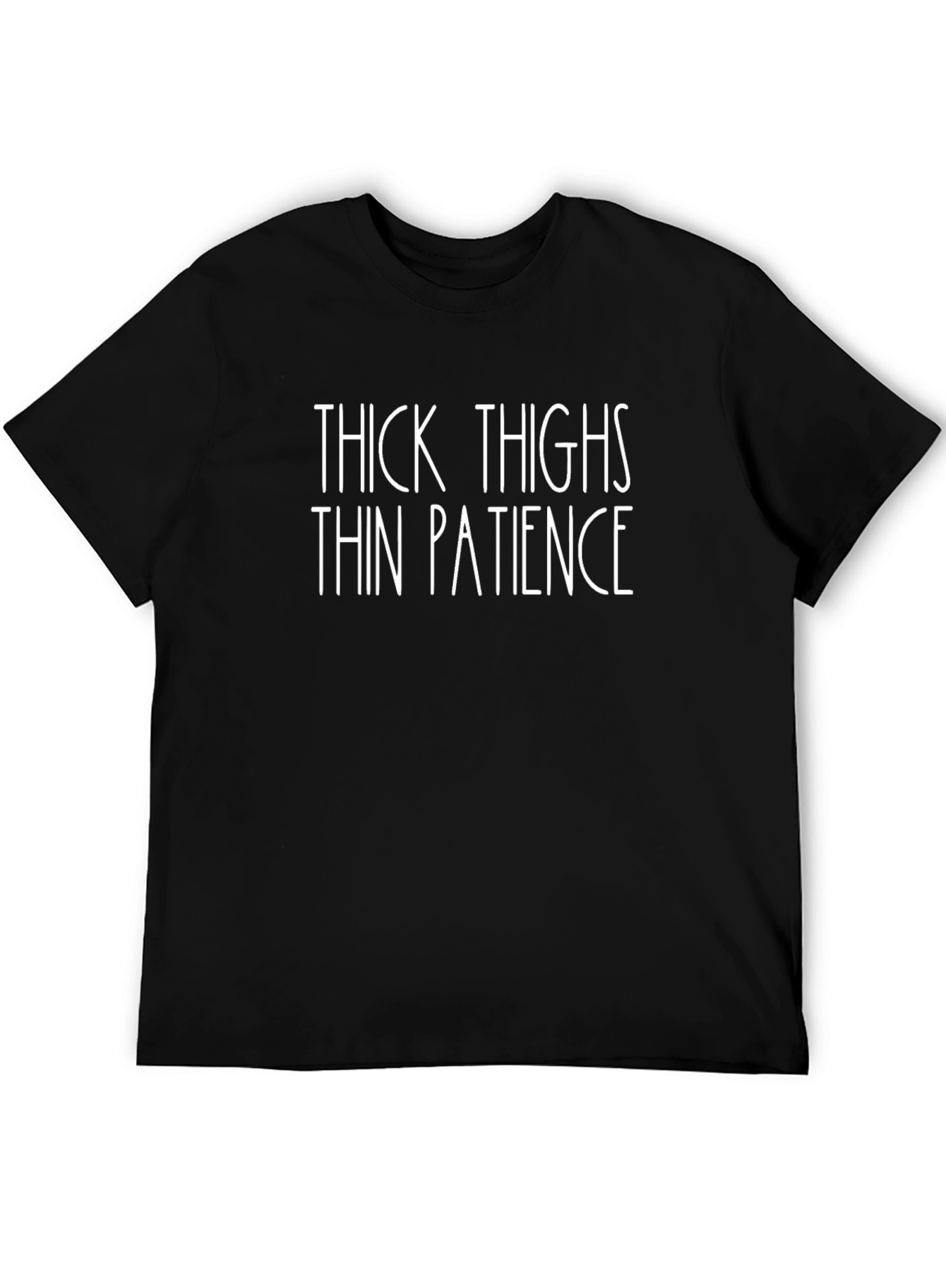 Thick Thighs Thin Patience Graphic Tee - Black