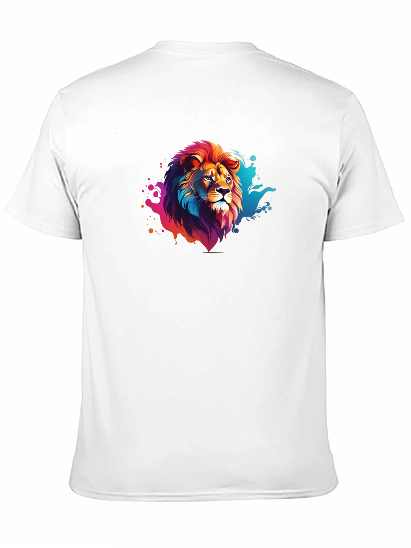 Vibrant Lion Graphic Black Tee - Bold Style