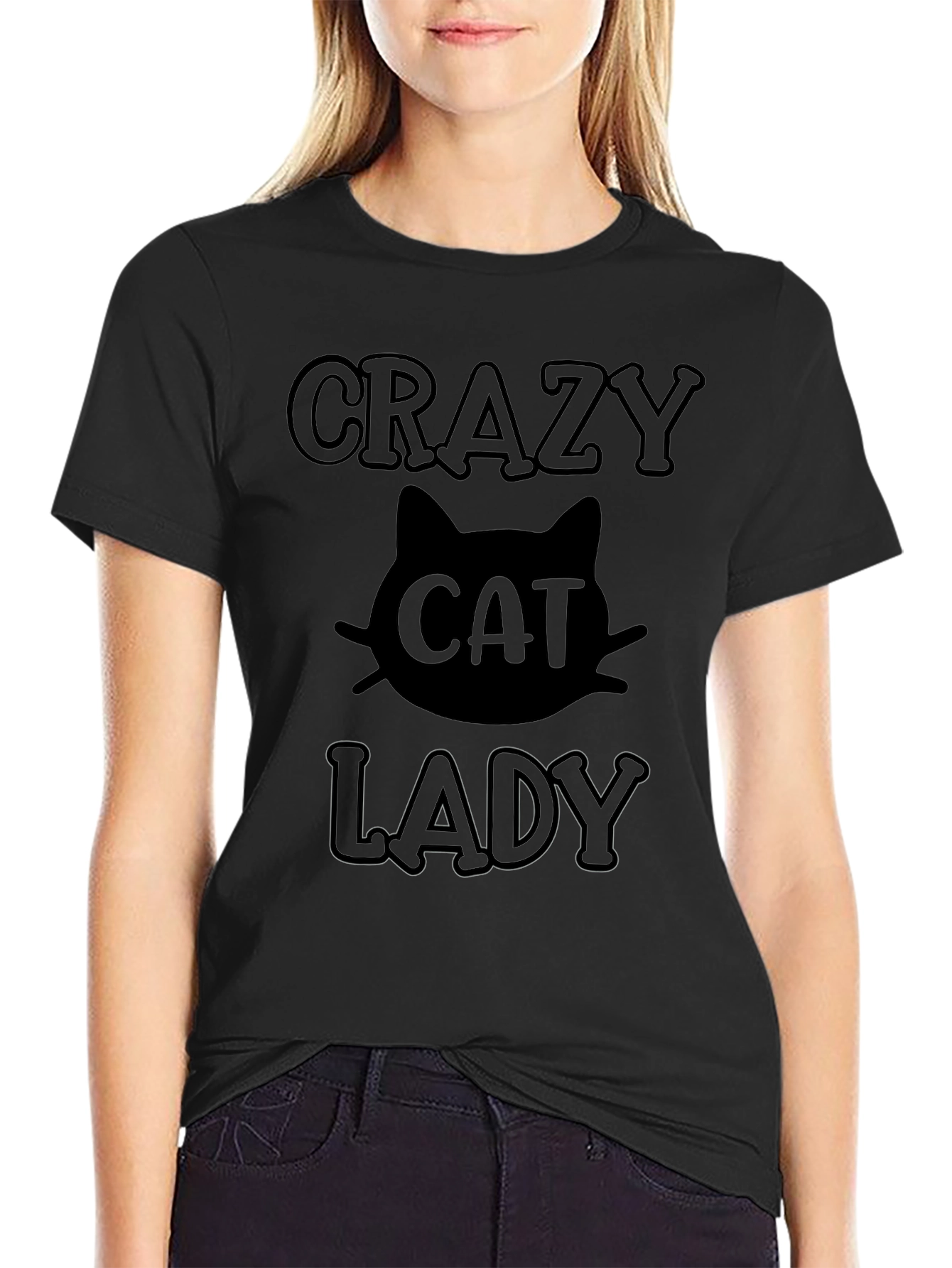Crazy Cat Lady Black T-Shirt