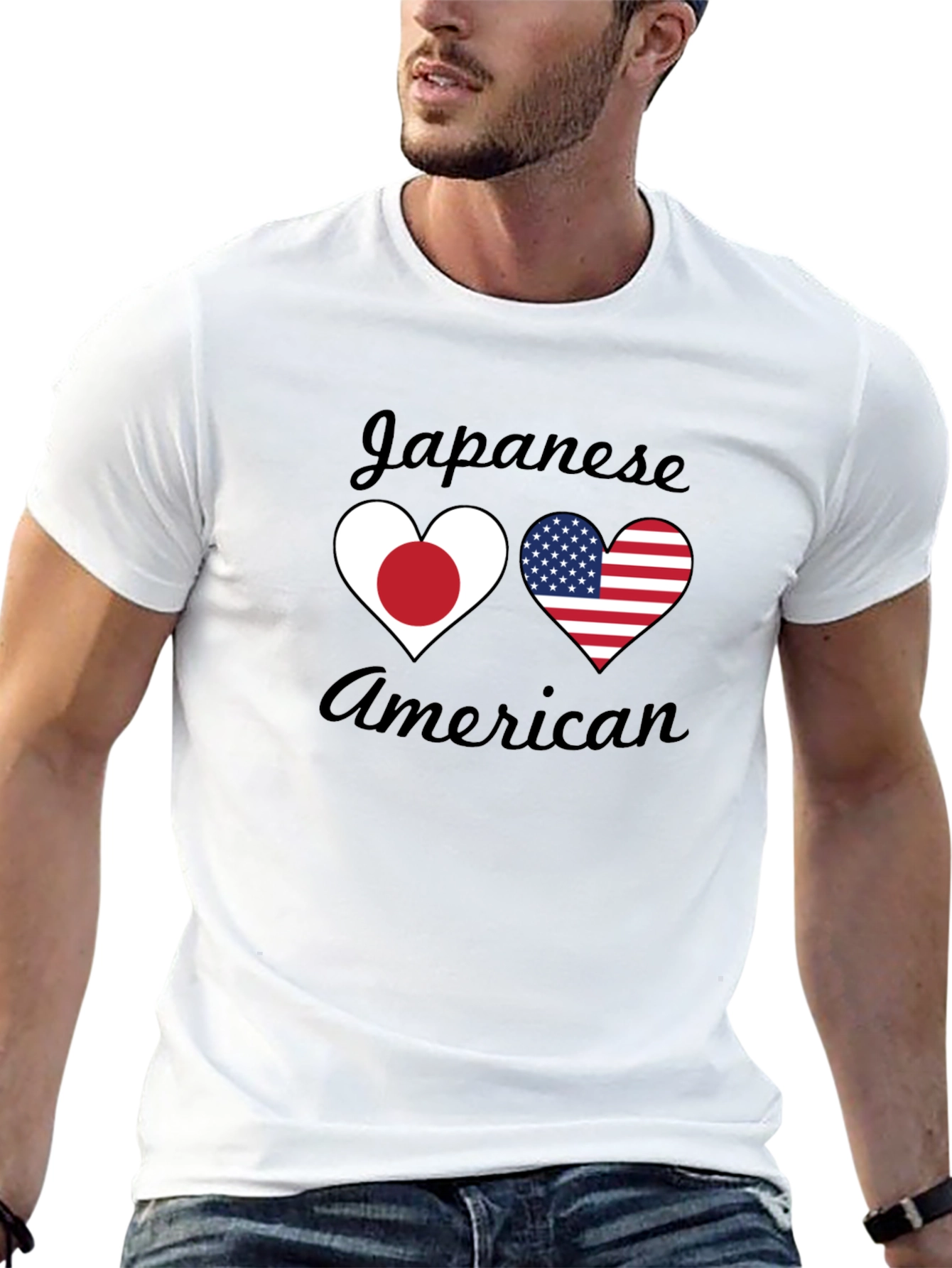 Japanese American Heart Flag T-Shirt