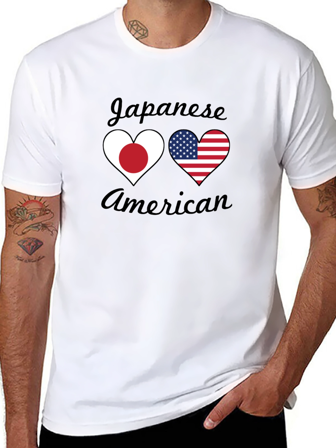 Japanese American Heart Flag T-Shirt