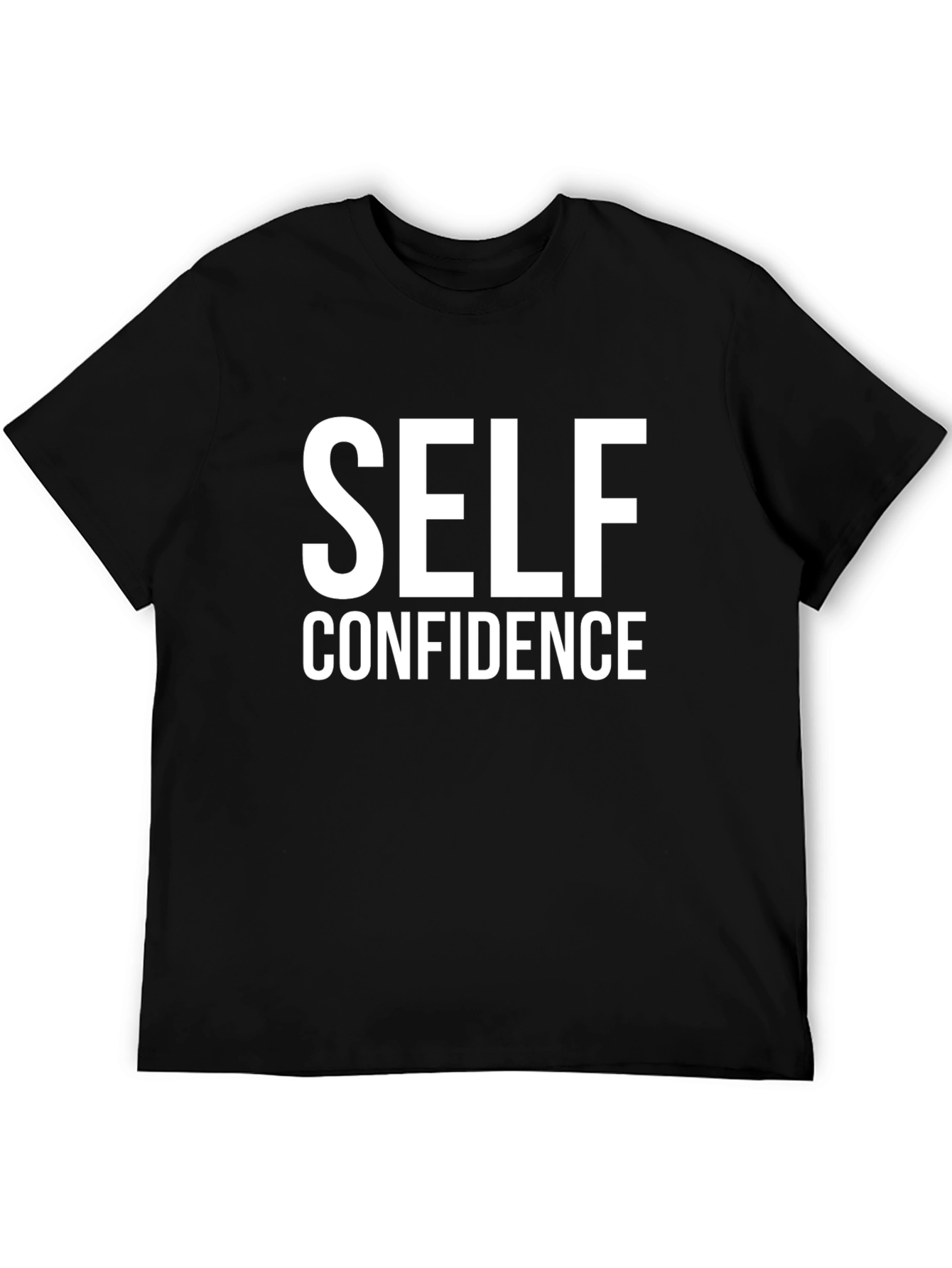 Self Confidence Graphic Tee - Black Cotton Comfort