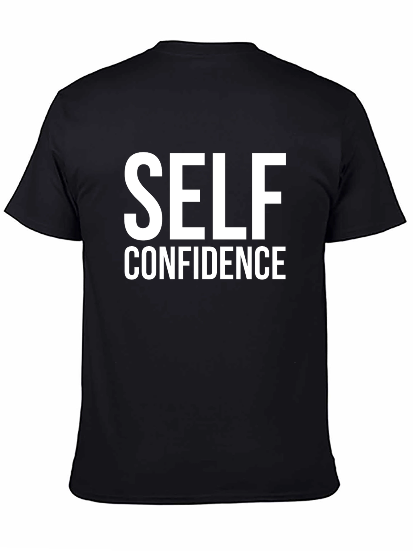 Self Confidence Graphic Tee - Black Cotton Comfort