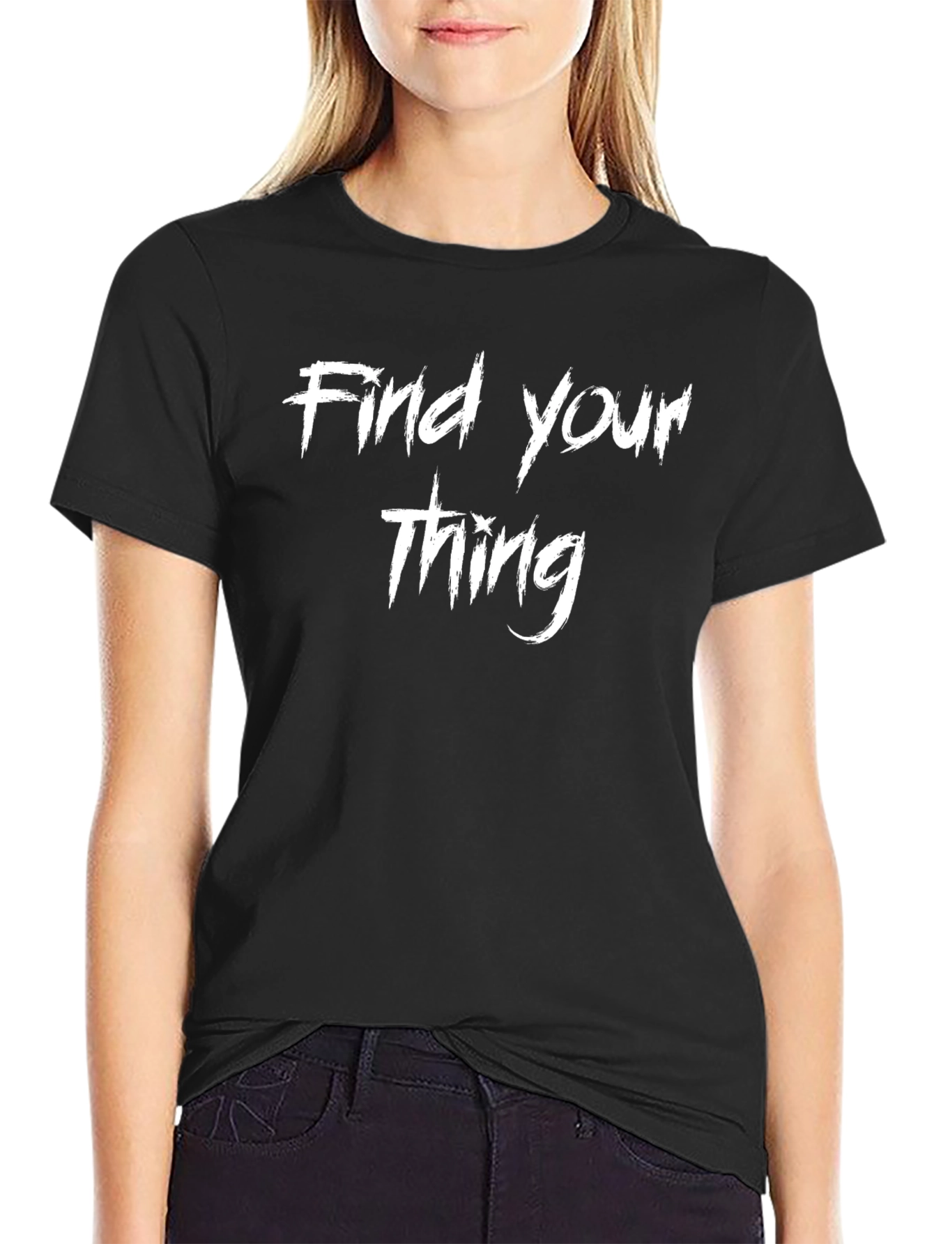 Find Your Thing Black Graphic Tee
