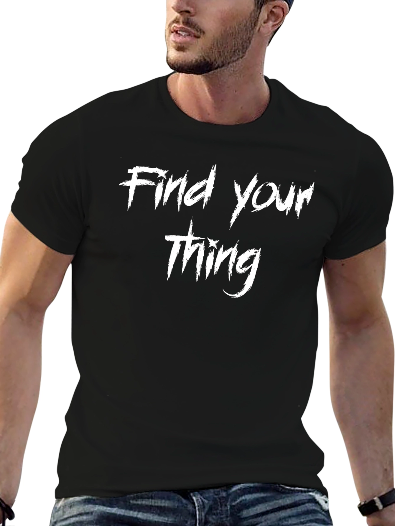 Find Your Thing Black Graphic Tee