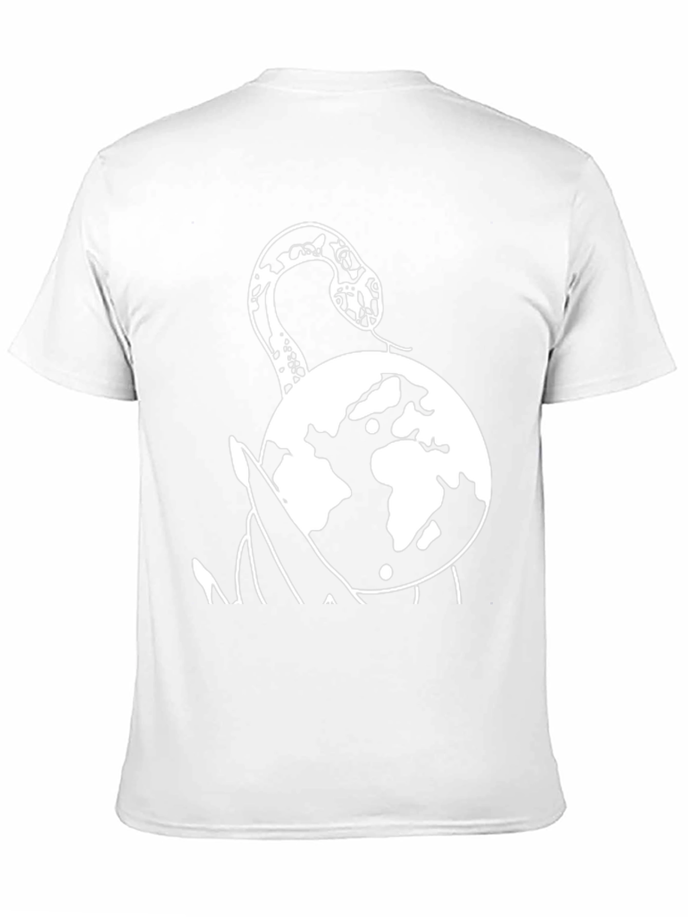 Snake Planet Graphic Tee - Black Cotton T-Shirt