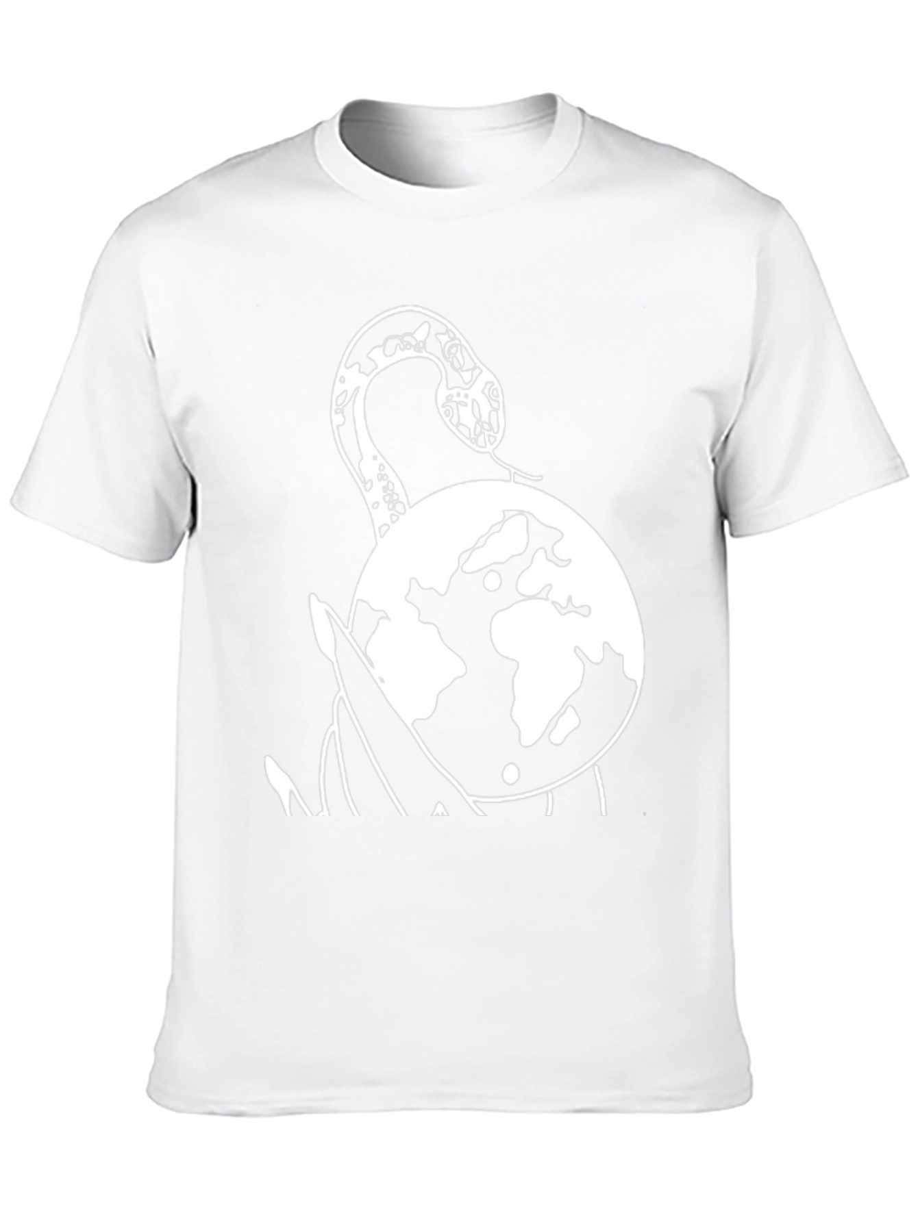 Snake Planet Graphic Tee - Black Cotton T-Shirt