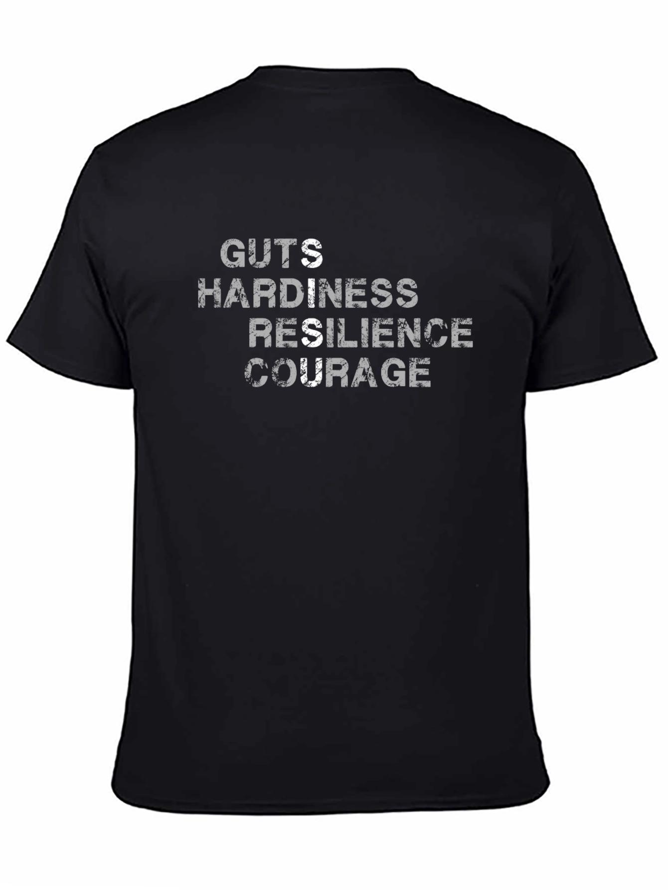 Guts Hardiness Resilience Courage Black Tee
