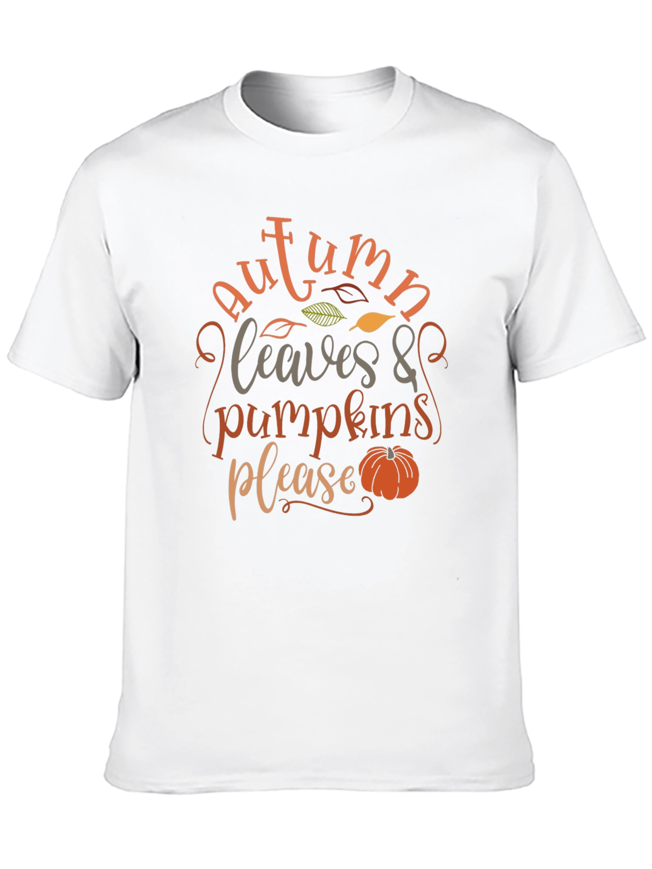 Autumn Leaves & Pumpkins Please - Graphic T-Shirt