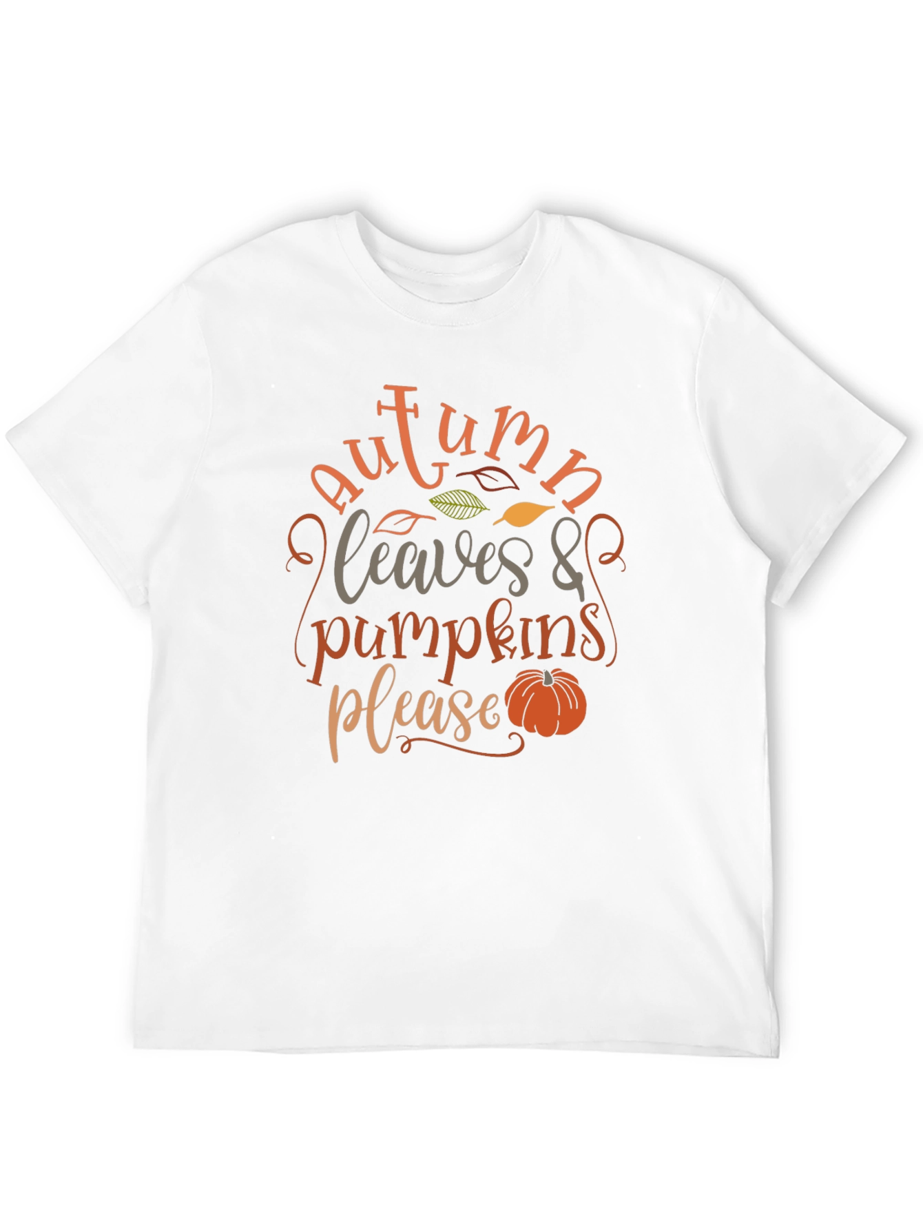 Autumn Leaves & Pumpkins Please - Graphic T-Shirt