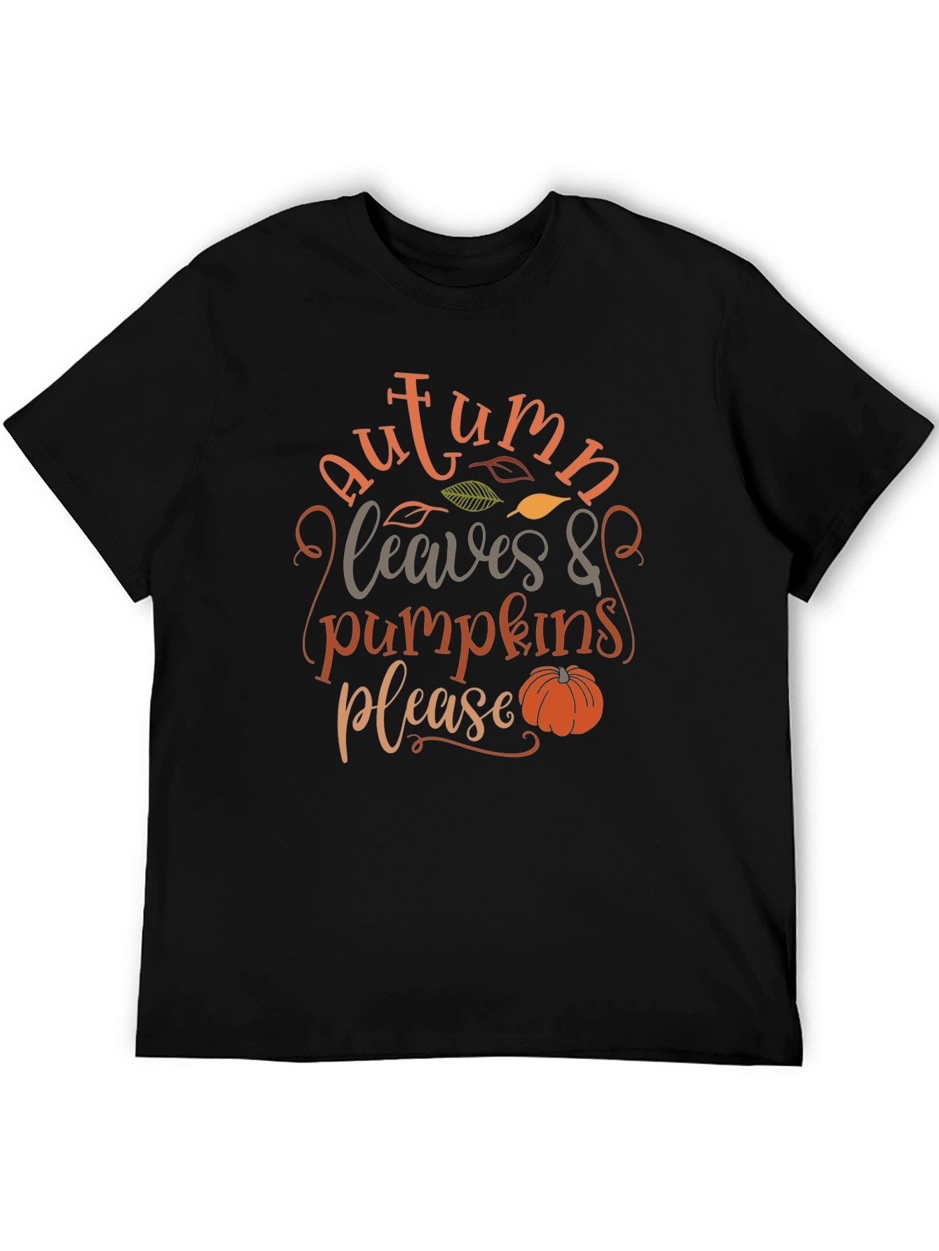 Autumn Leaves & Pumpkins Please - Graphic T-Shirt