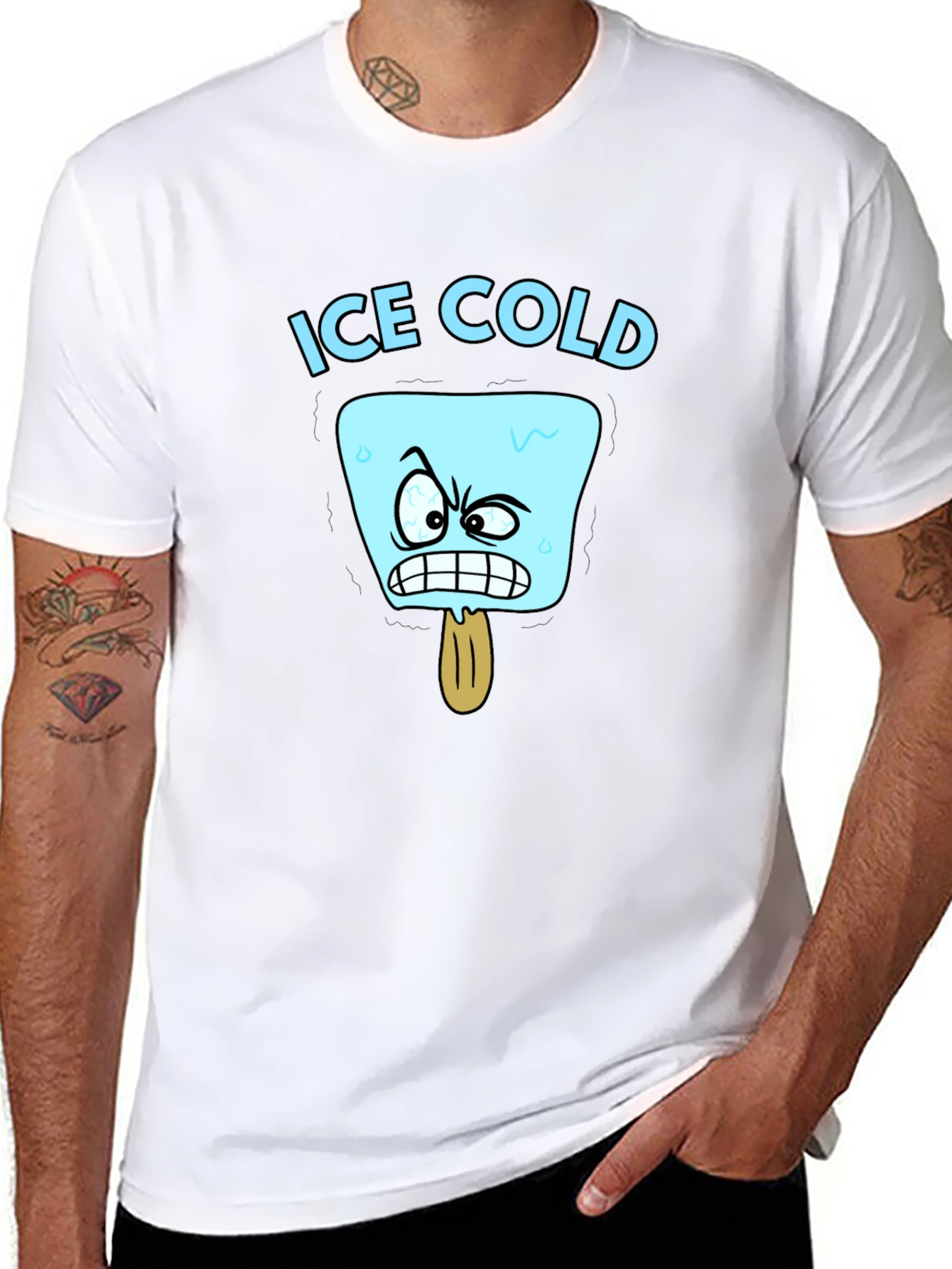 Ice Cold Cartoon Graphic T-Shirt