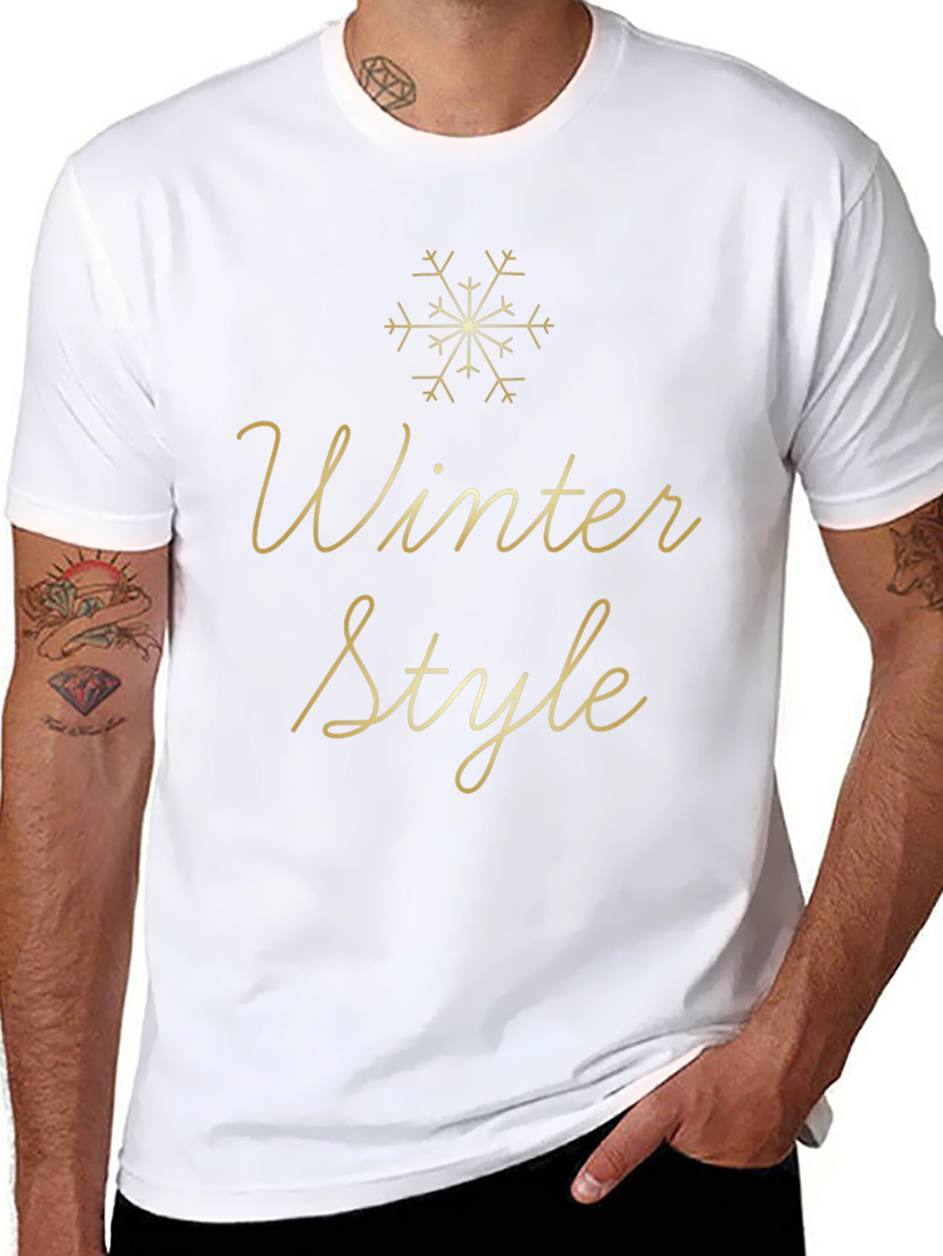 Winter Style Black T-Shirt