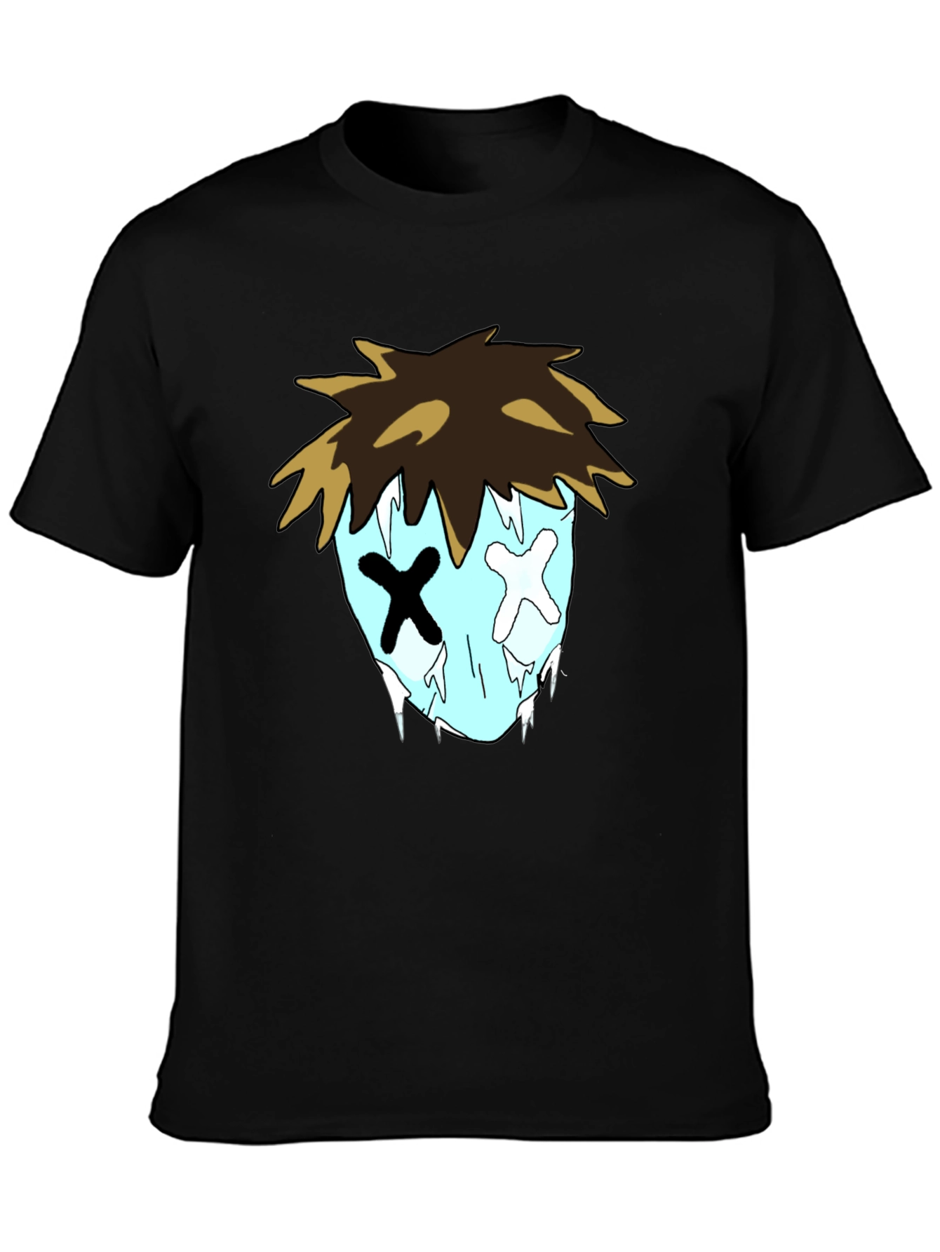 Cartoon Graphic Black T-Shirt for Men