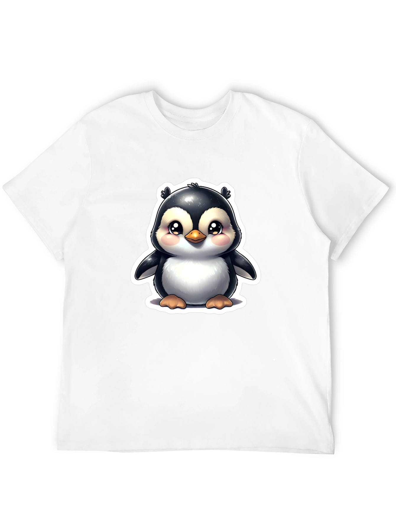 Cute Penguin Graphic Tee - Black Unisex T-Shirt
