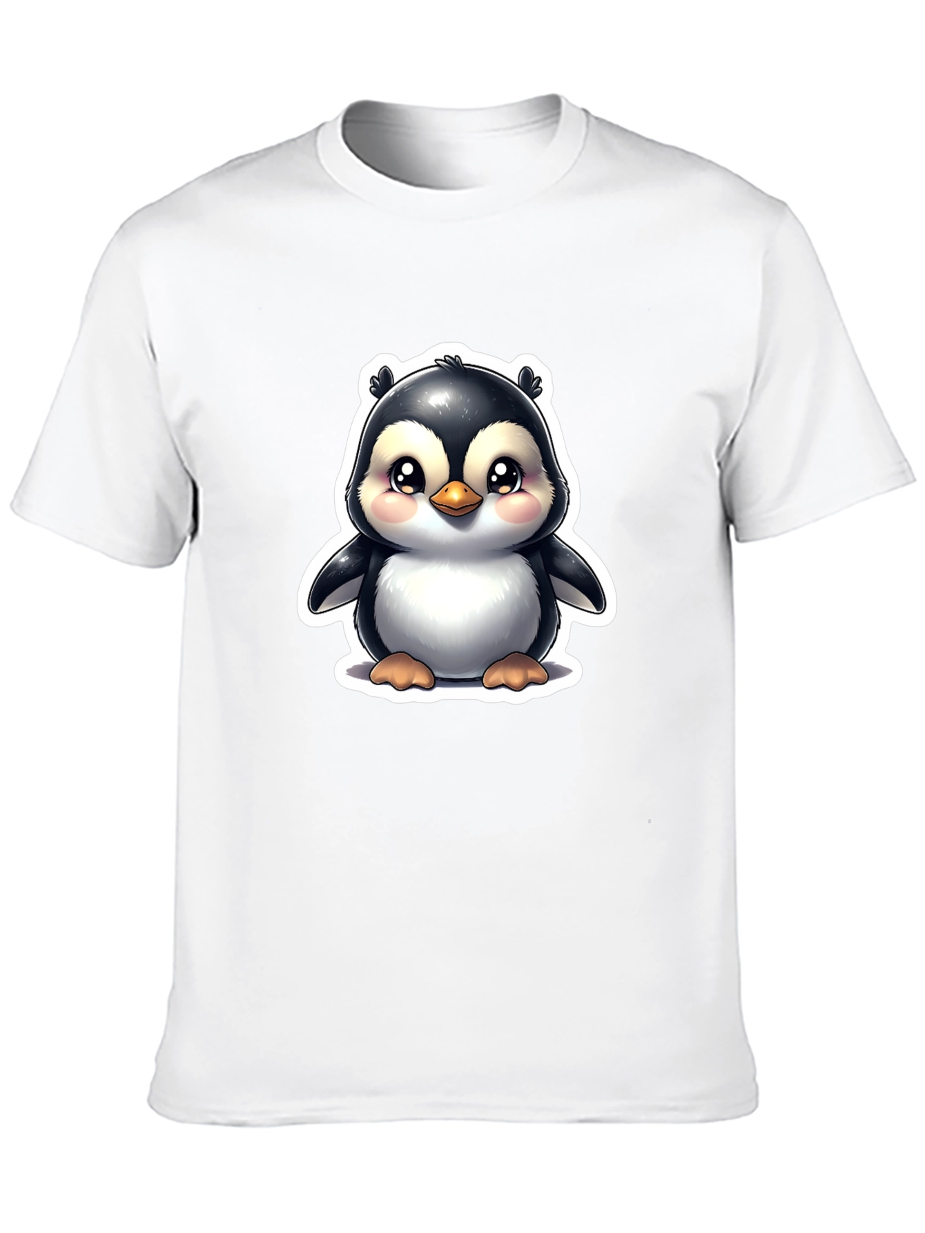 Cute Penguin Graphic Tee - Black Unisex T-Shirt