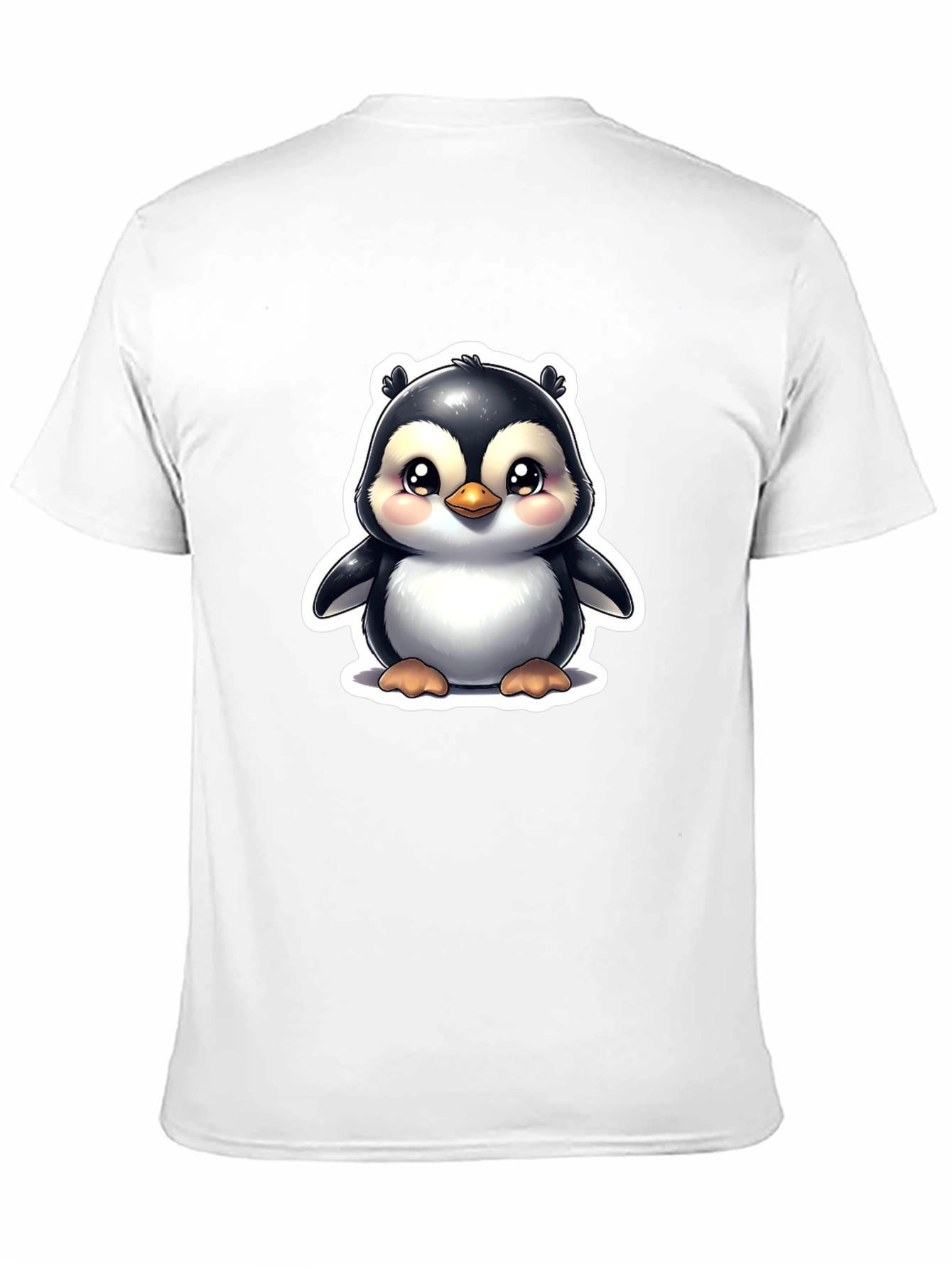 Cute Penguin Graphic Tee - Black Unisex T-Shirt
