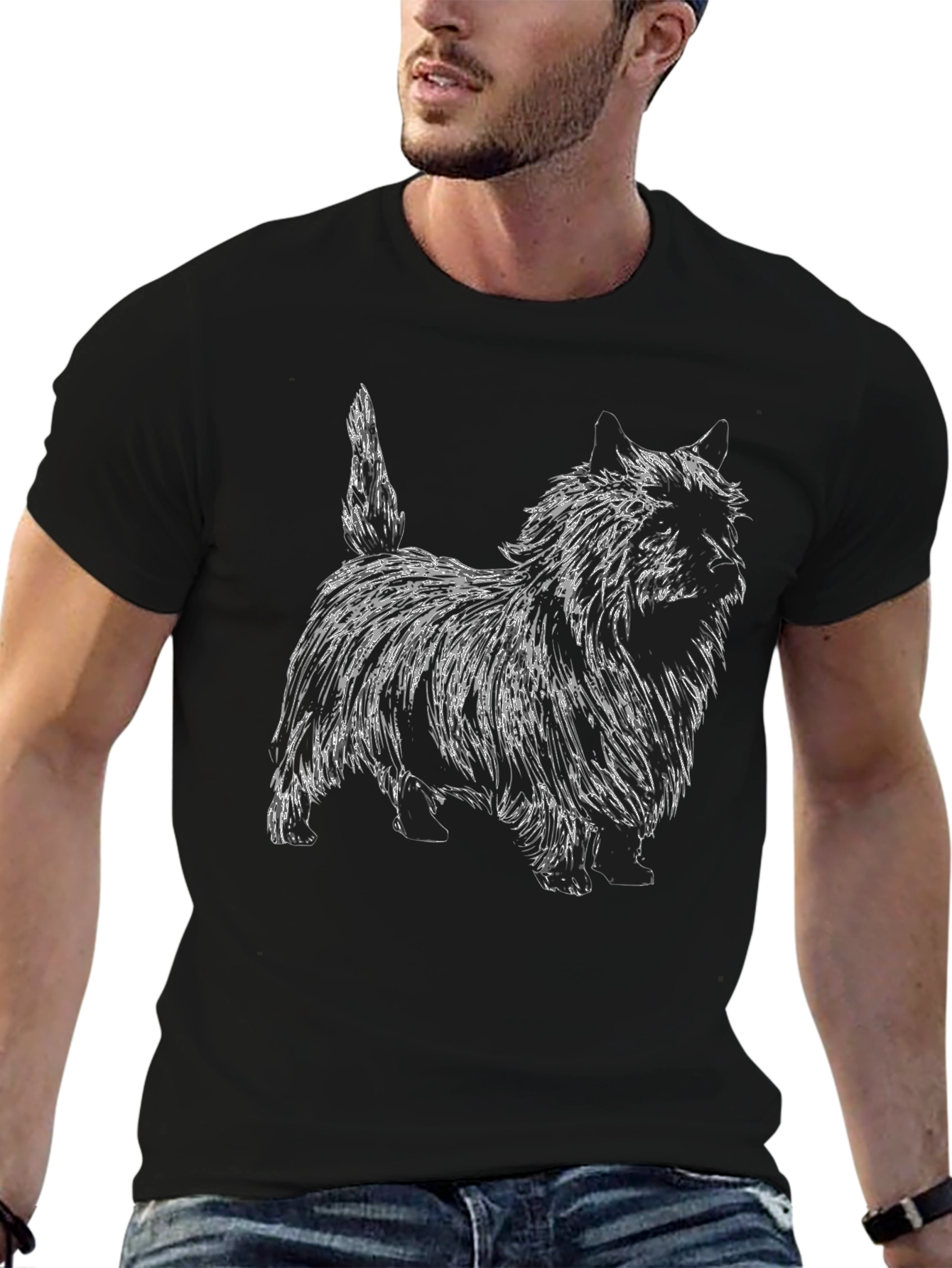 Dog Sketch Graphic T-Shirt - Unisex